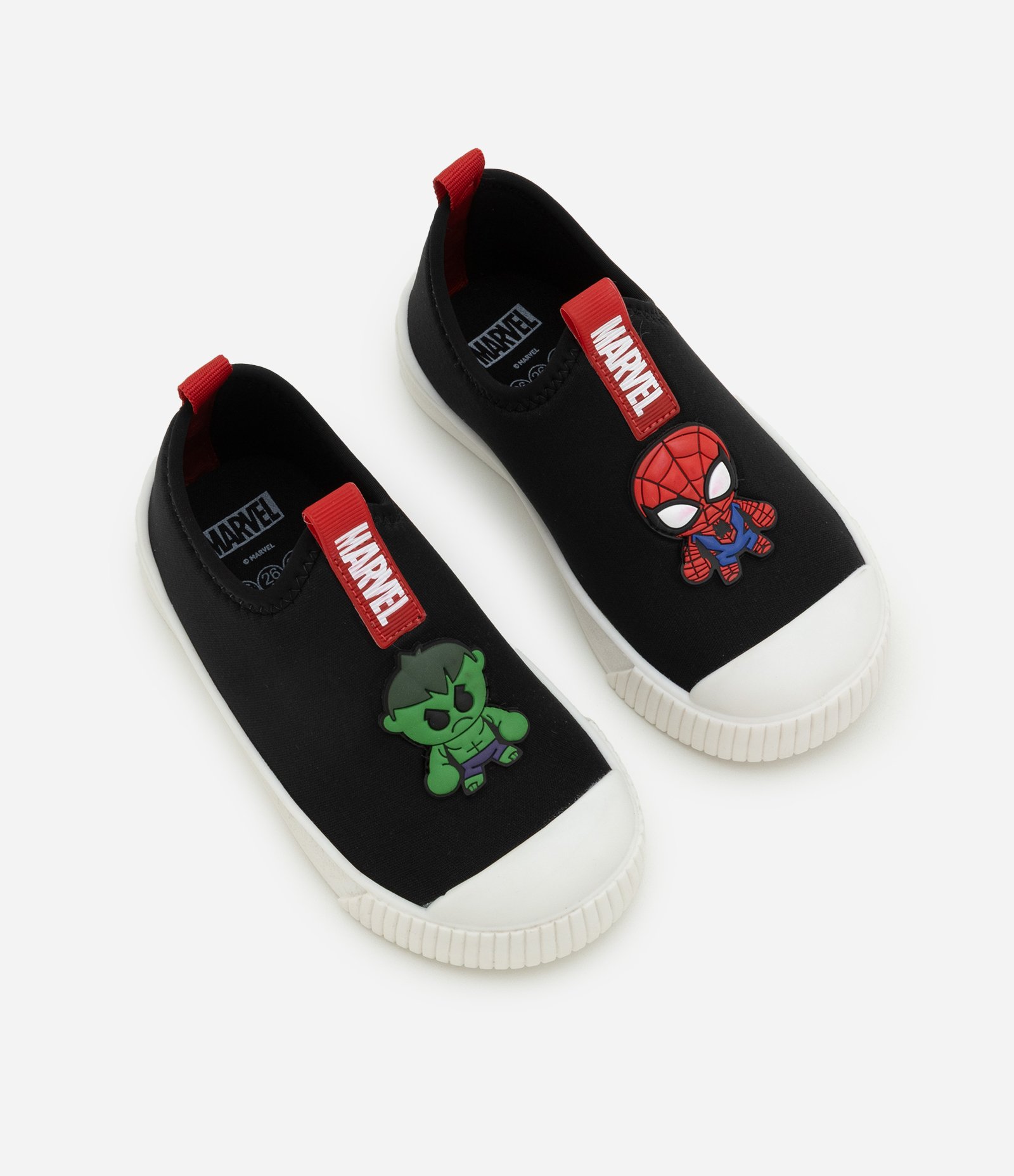 Tênis Infantil com Patch Marvel e Cabedal em Poliéster - Tam 20 A 27 Preto 5