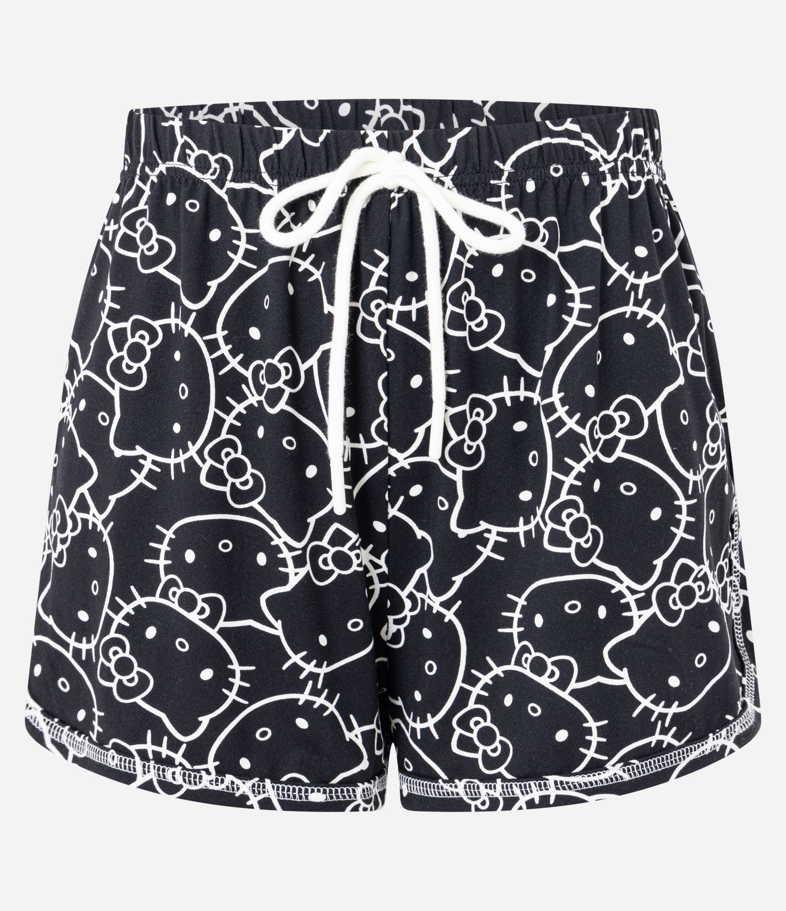 Short de Pijama com Estampa Hello Kity e Toque Suave Preto 5