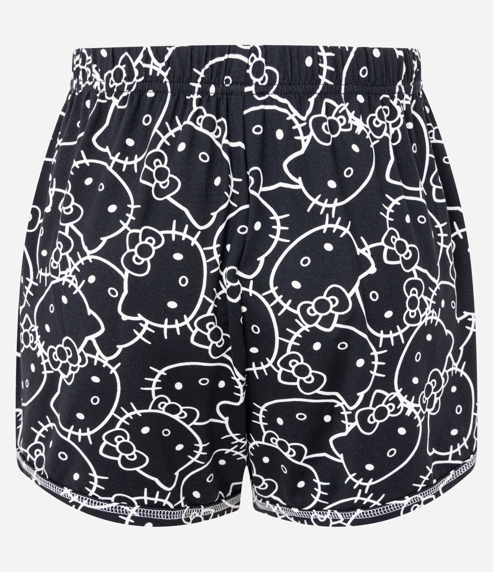 Short de Pijama com Estampa Hello Kity e Toque Suave Preto 6