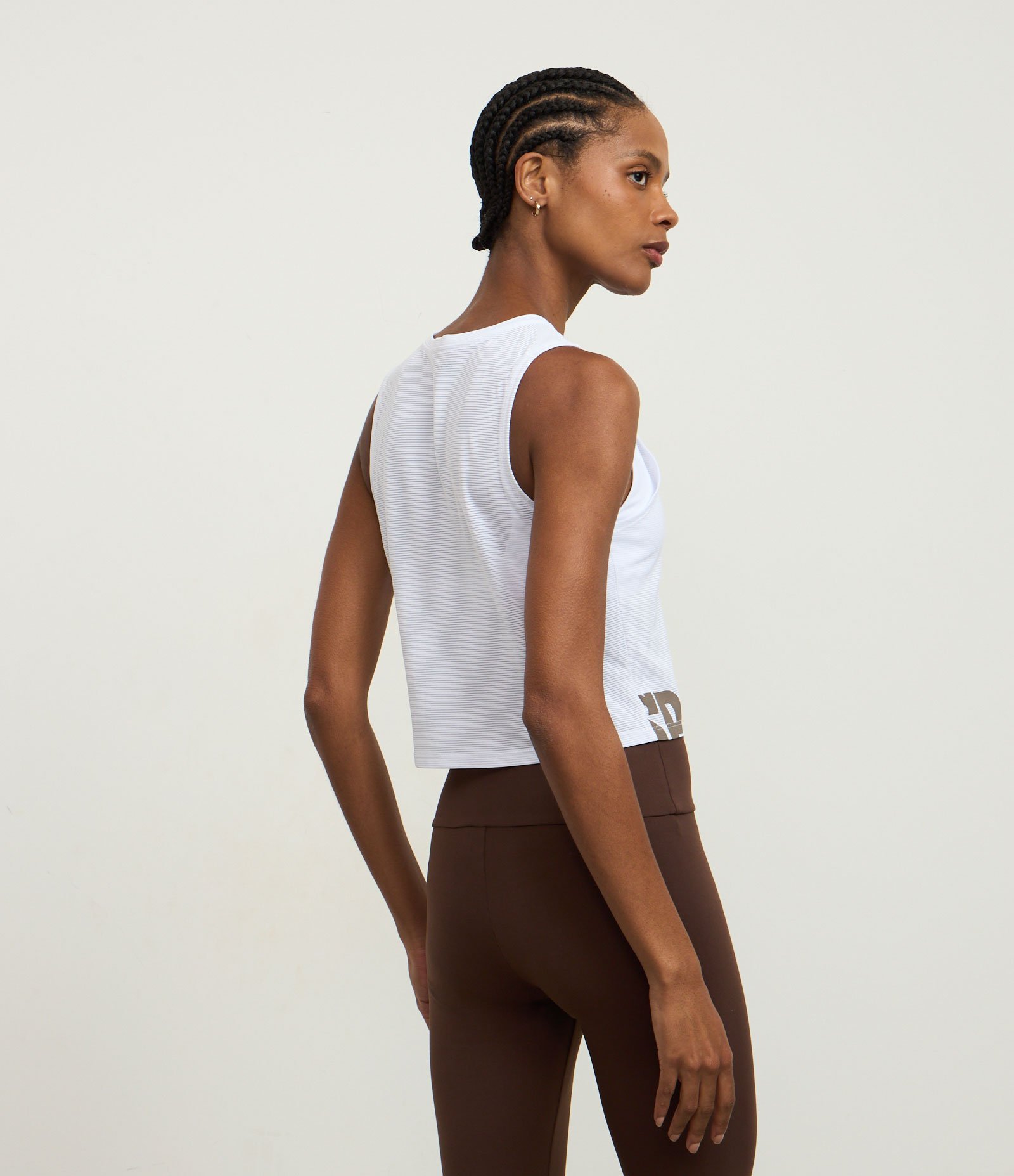 Regata Esportiva em Microfibra com Estampa Branco 4