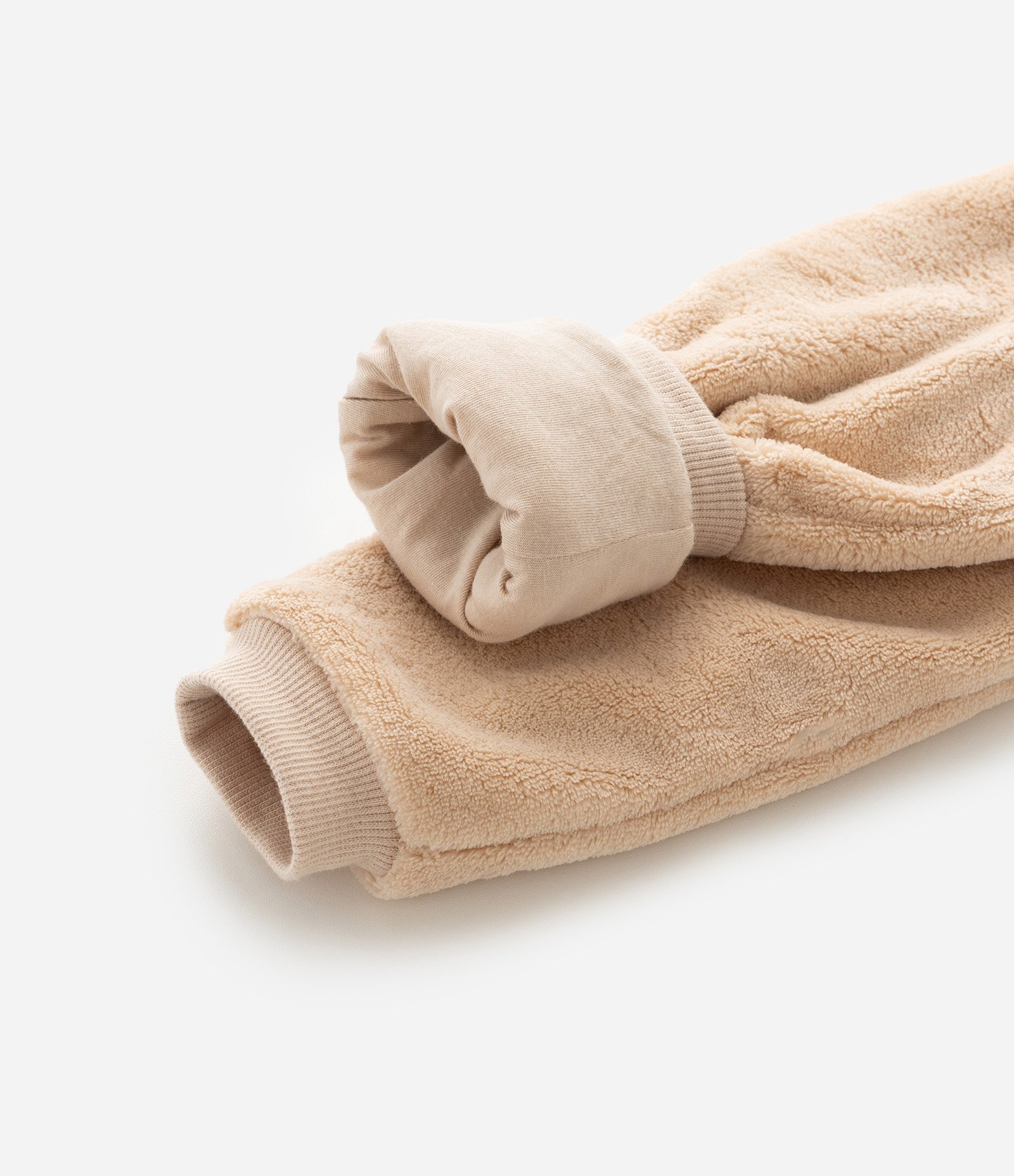Conjunto Infantil em Fleece com Bordado de Bichinho - Tam 0 a 18 Meses Bege 7