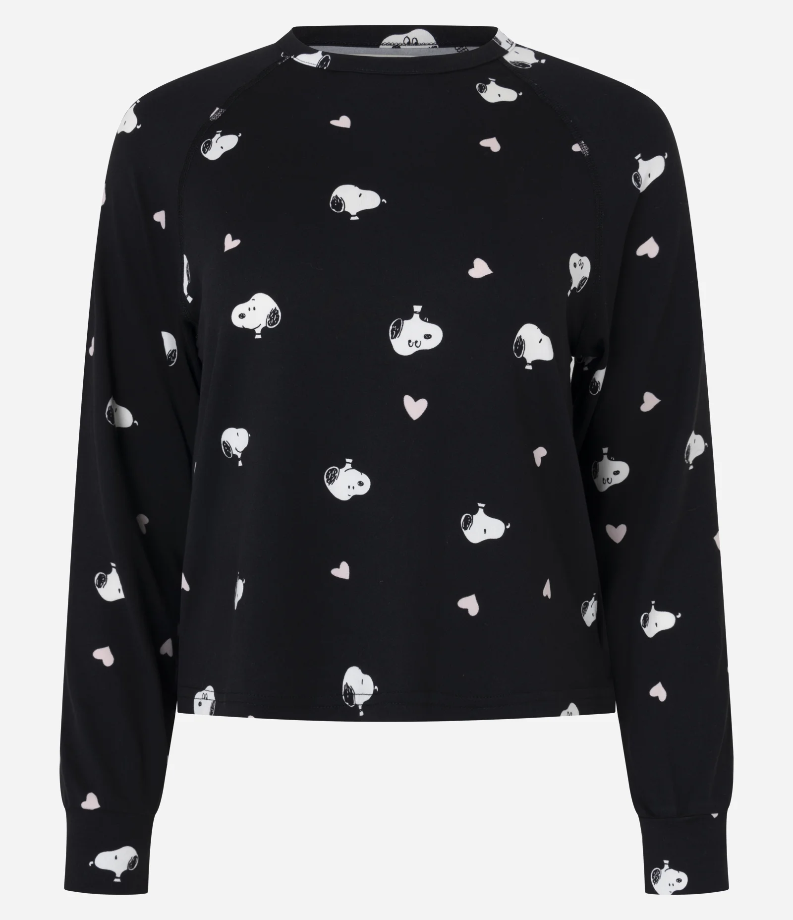 Blusa de Pijama Peach Touch com Estampa do Snoopy Preto 1