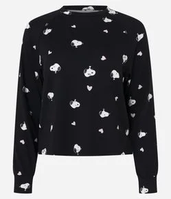 Blusa de Pijama Peach Touch com Estampa do Snoopy
