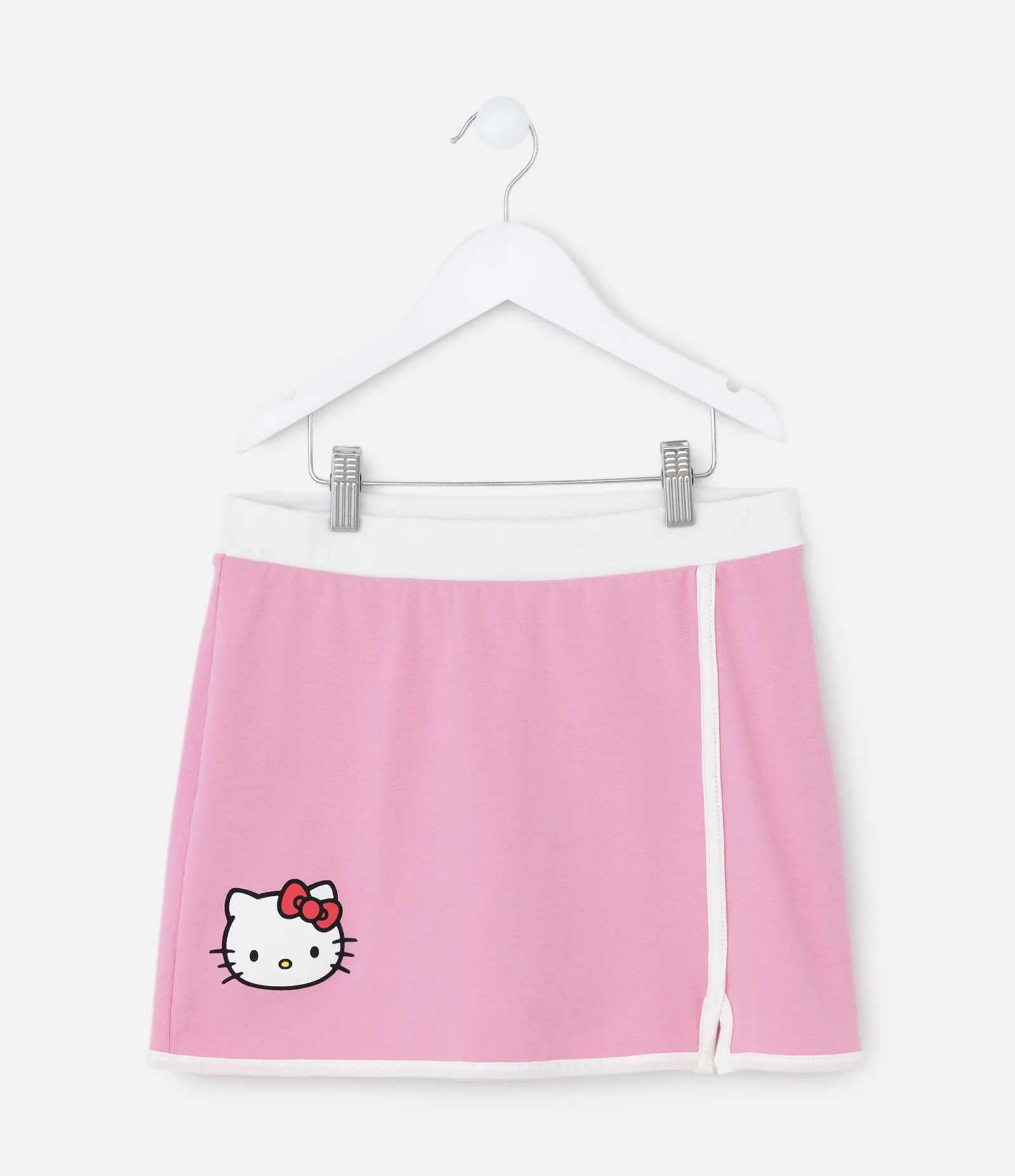 Short Saia Infantil em Moletom com Estampa Hello Kitty – Tam 5 a 14 Anos Rosa 2