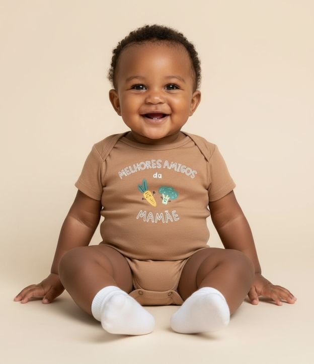 Body Infantil Melhores Amigos da Mamãe - Tam 0 a 18 Meses