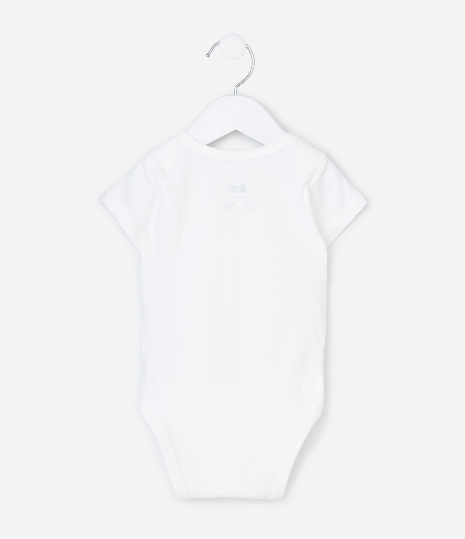 Body Infantil em Cotton com Bordado de Ursinho - Tam 0 a 18 Meses Branco 3
