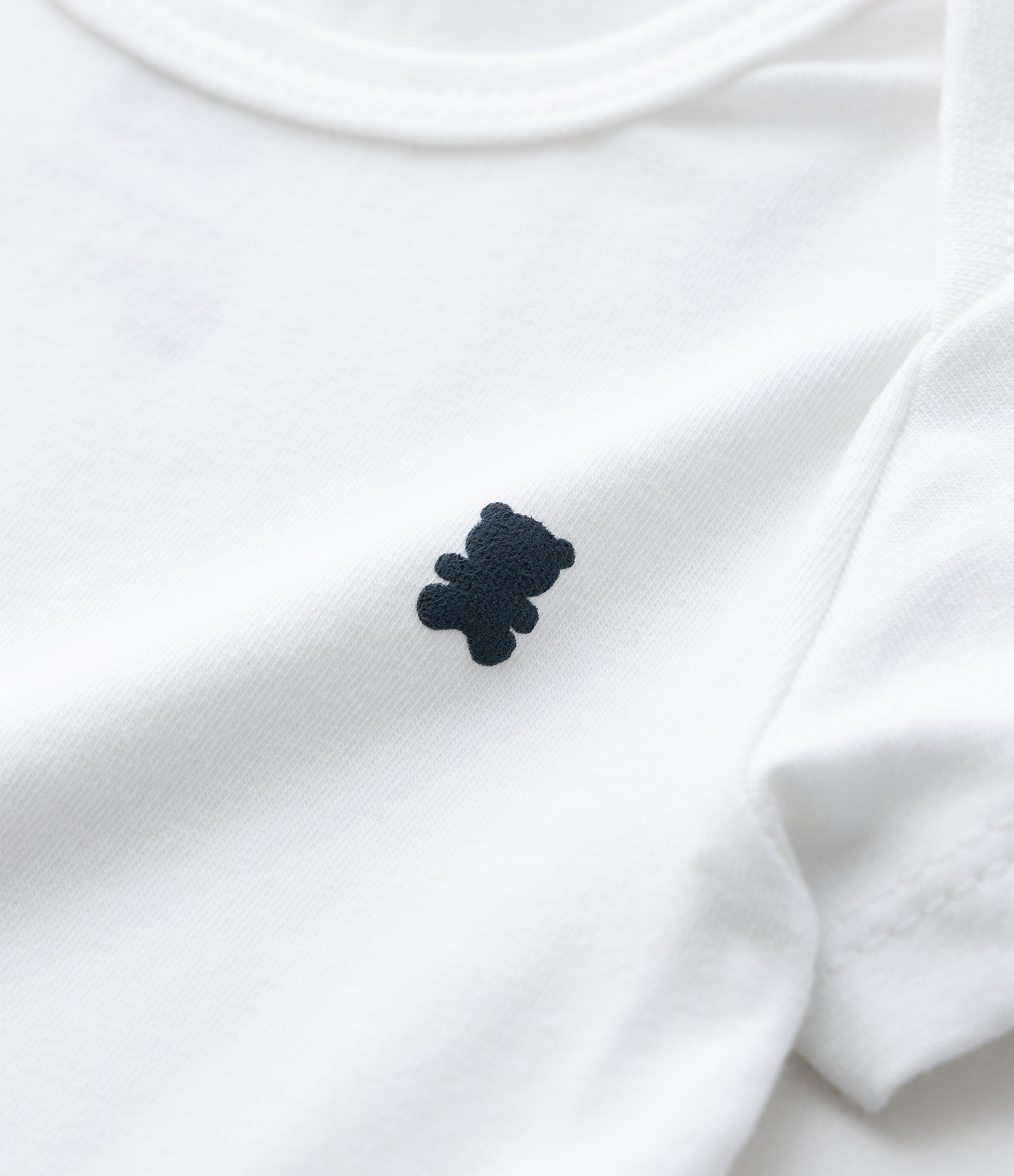 Body Infantil em Cotton com Bordado de Ursinho - Tam 0 a 18 Meses Branco 8