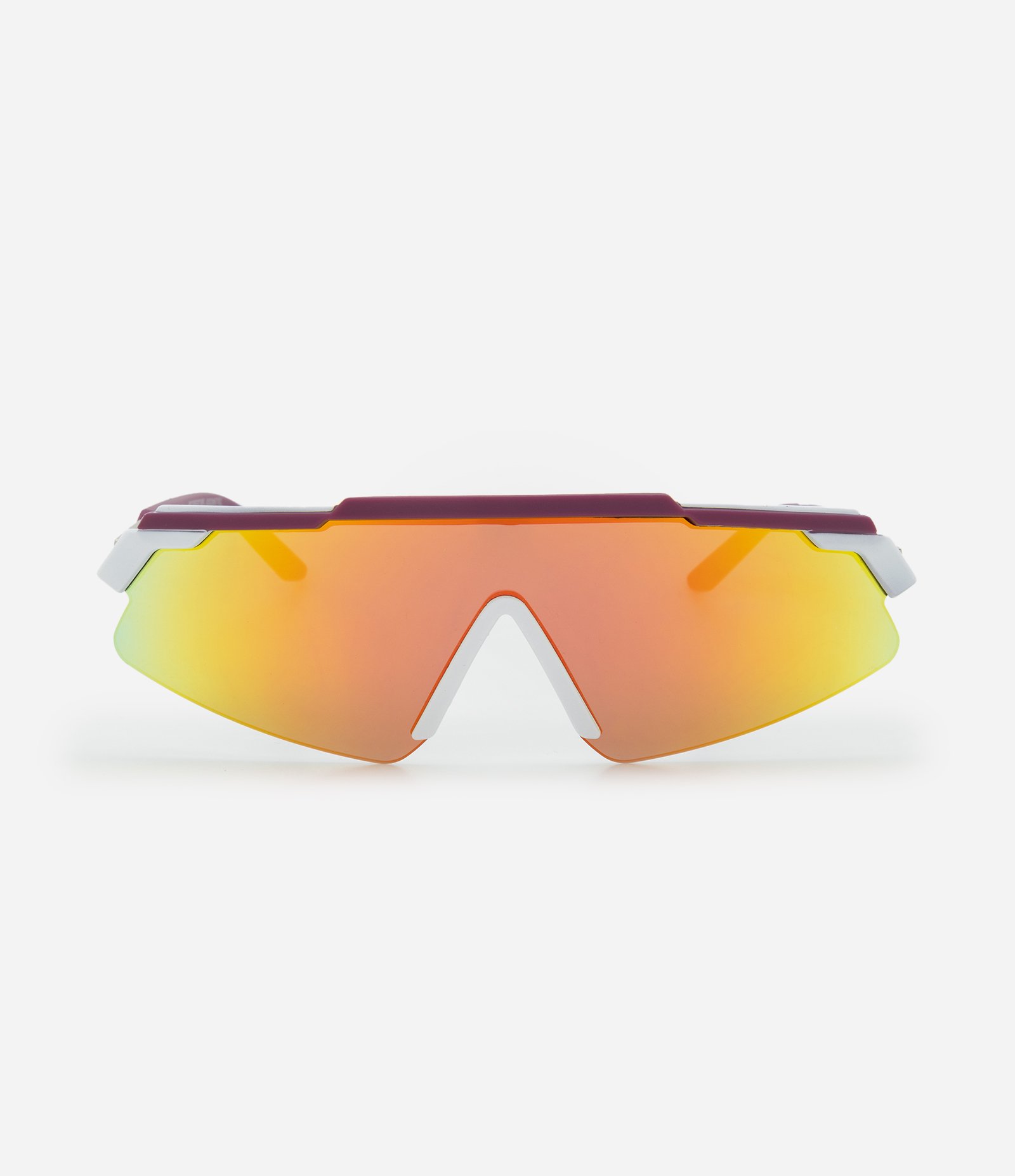 Óculos de Sol Esportivo com Lentes Espelhadas Branco 2