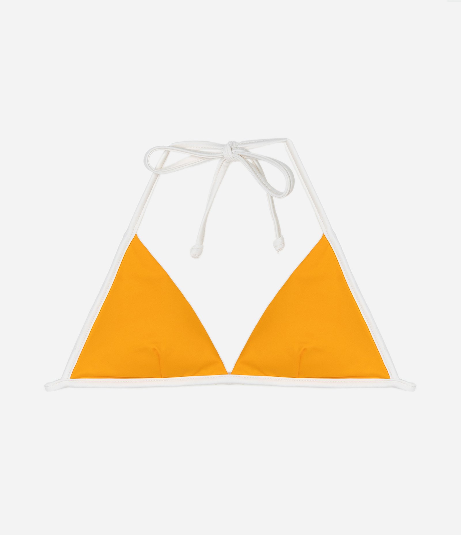 Biquíni Top Triângulo Fixo em Microfibra com Viés Contrastante Amarelo 5