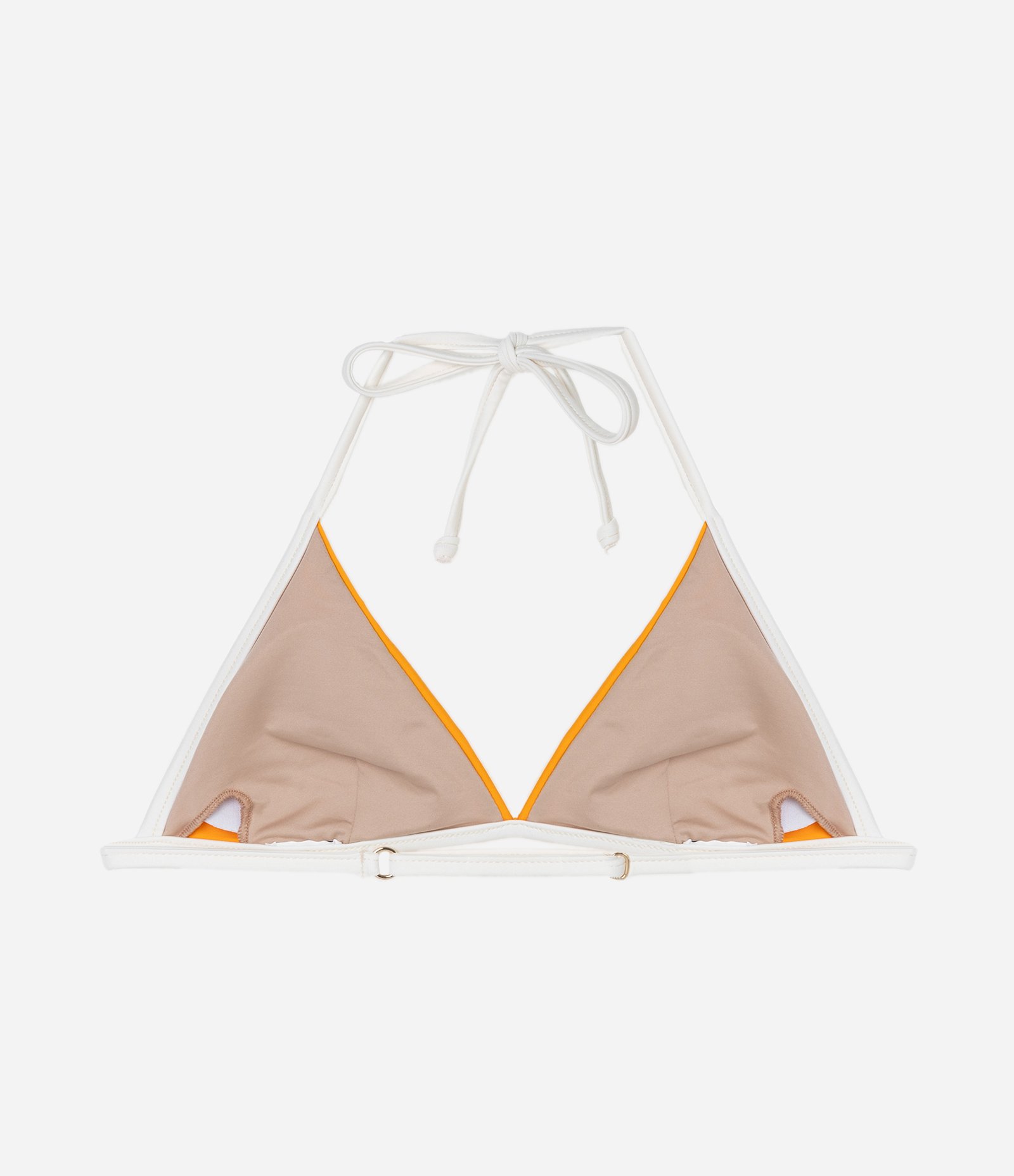 Biquíni Top Triângulo Fixo em Microfibra com Viés Contrastante Amarelo 6