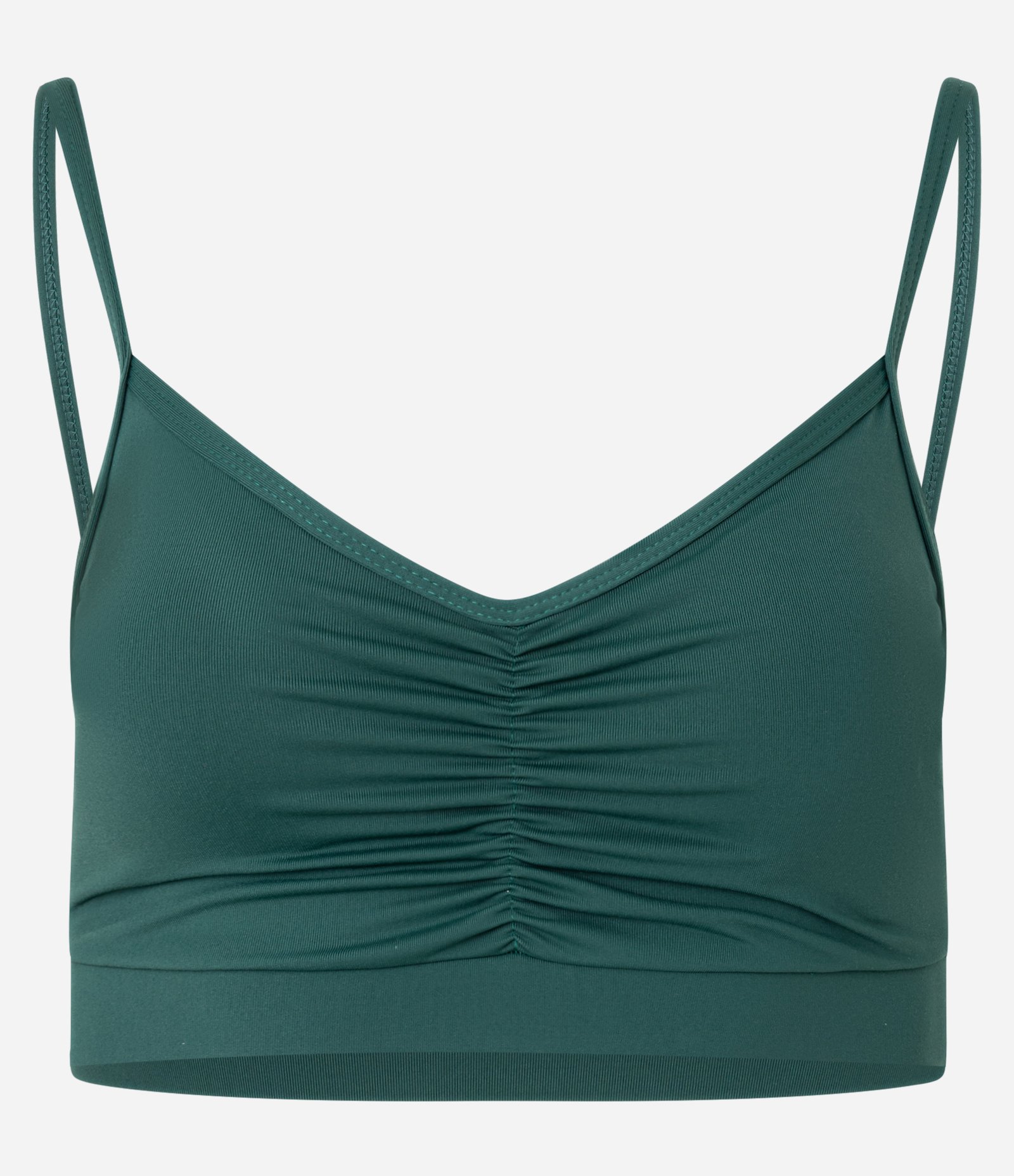 Top Esportivo em Microfibra Leve com Franzido Frontal Verde 1