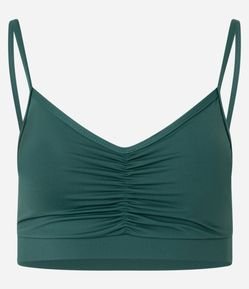 Top Esportivo em Microfibra Leve com Franzido Frontal