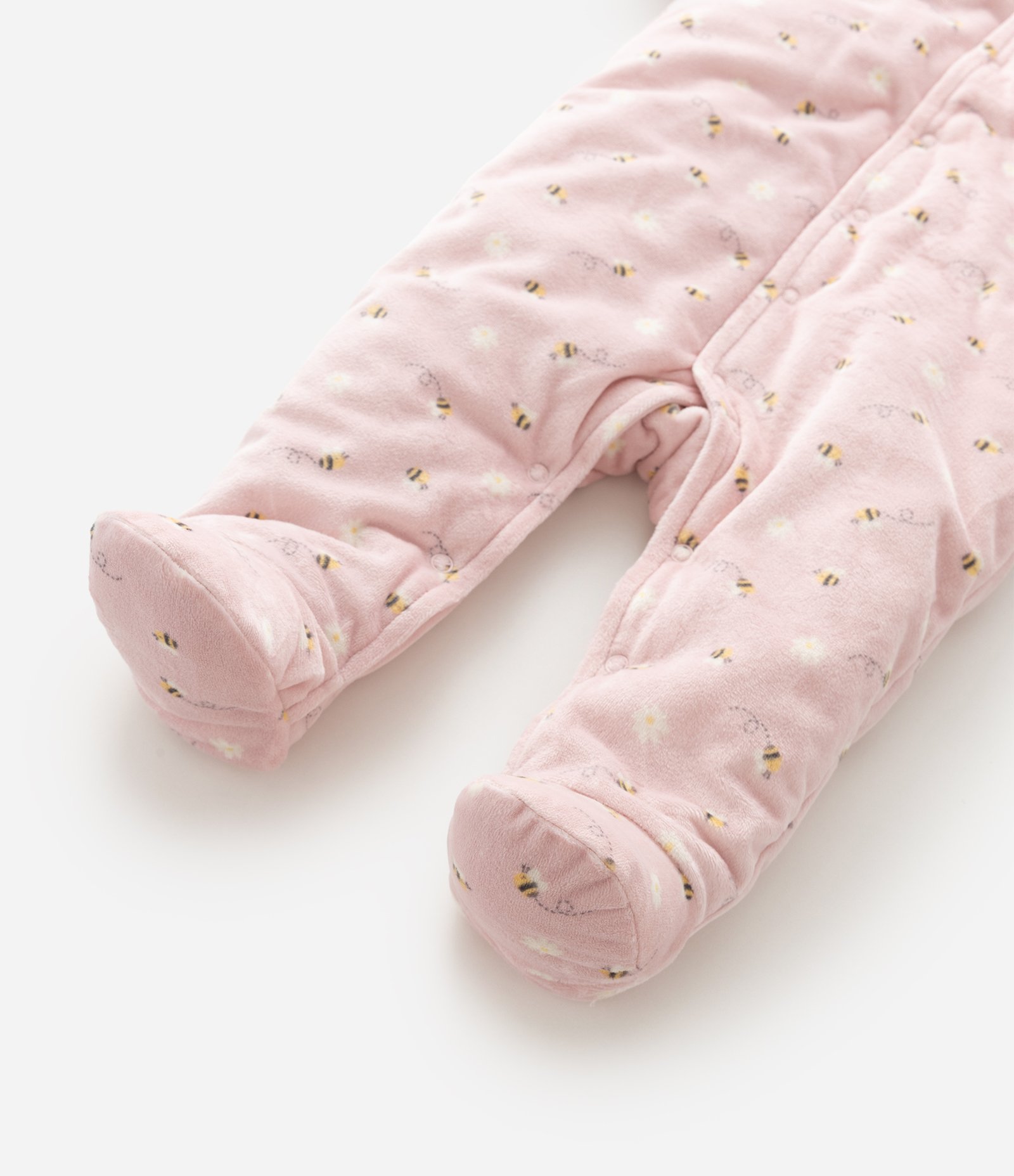 Macacão Infantil em Plush Forrado - Tam RN a 18 Meses Rosa 8