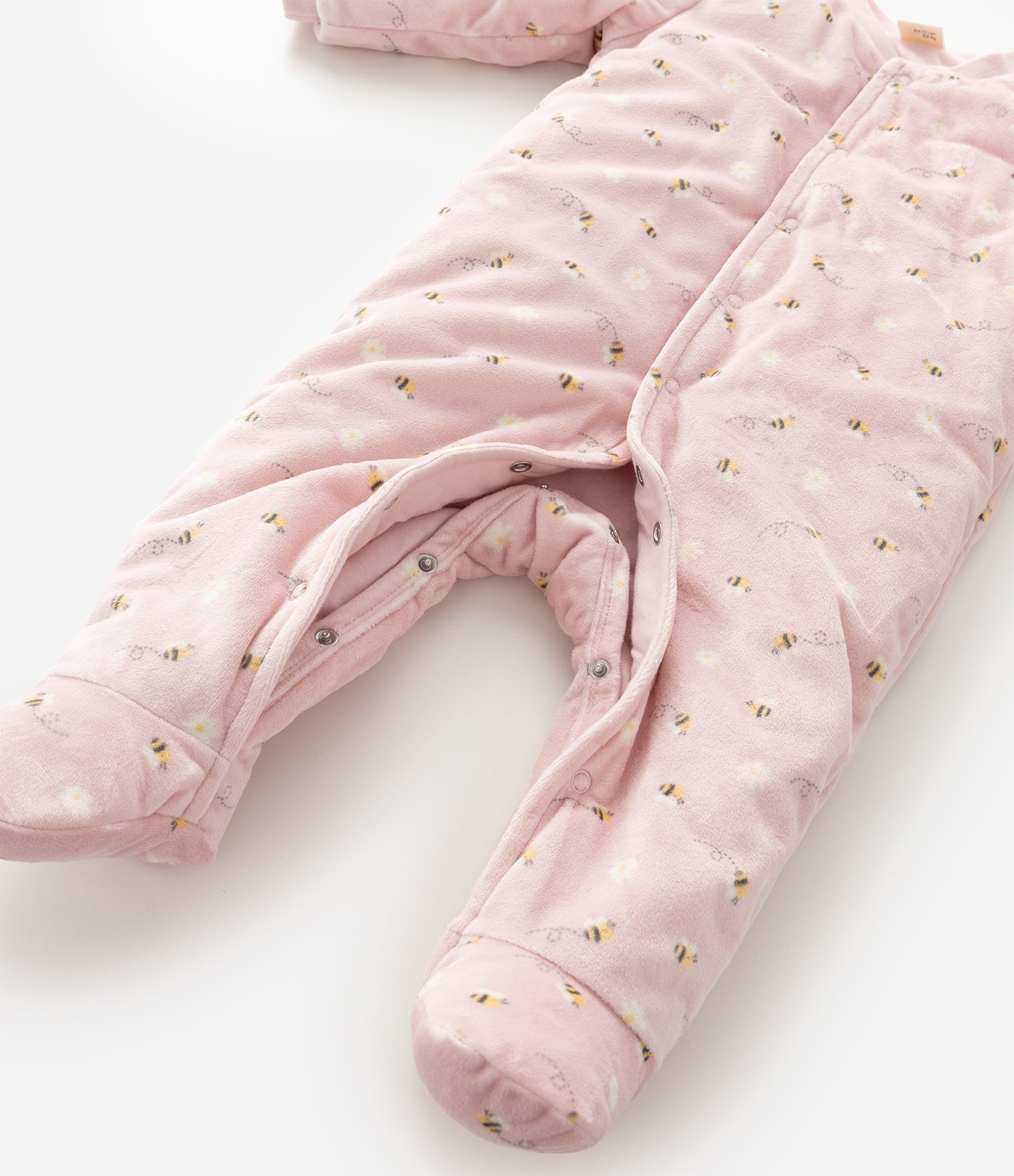 Macacão Infantil em Plush Forrado - Tam RN a 18 Meses Rosa 11