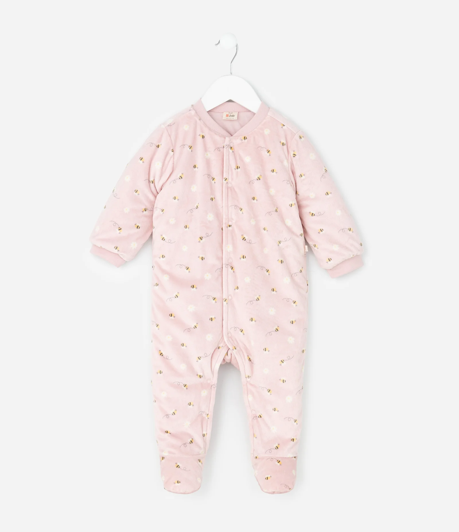 Macacão Infantil em Plush Forrado - Tam RN a 18 Meses Rosa 1