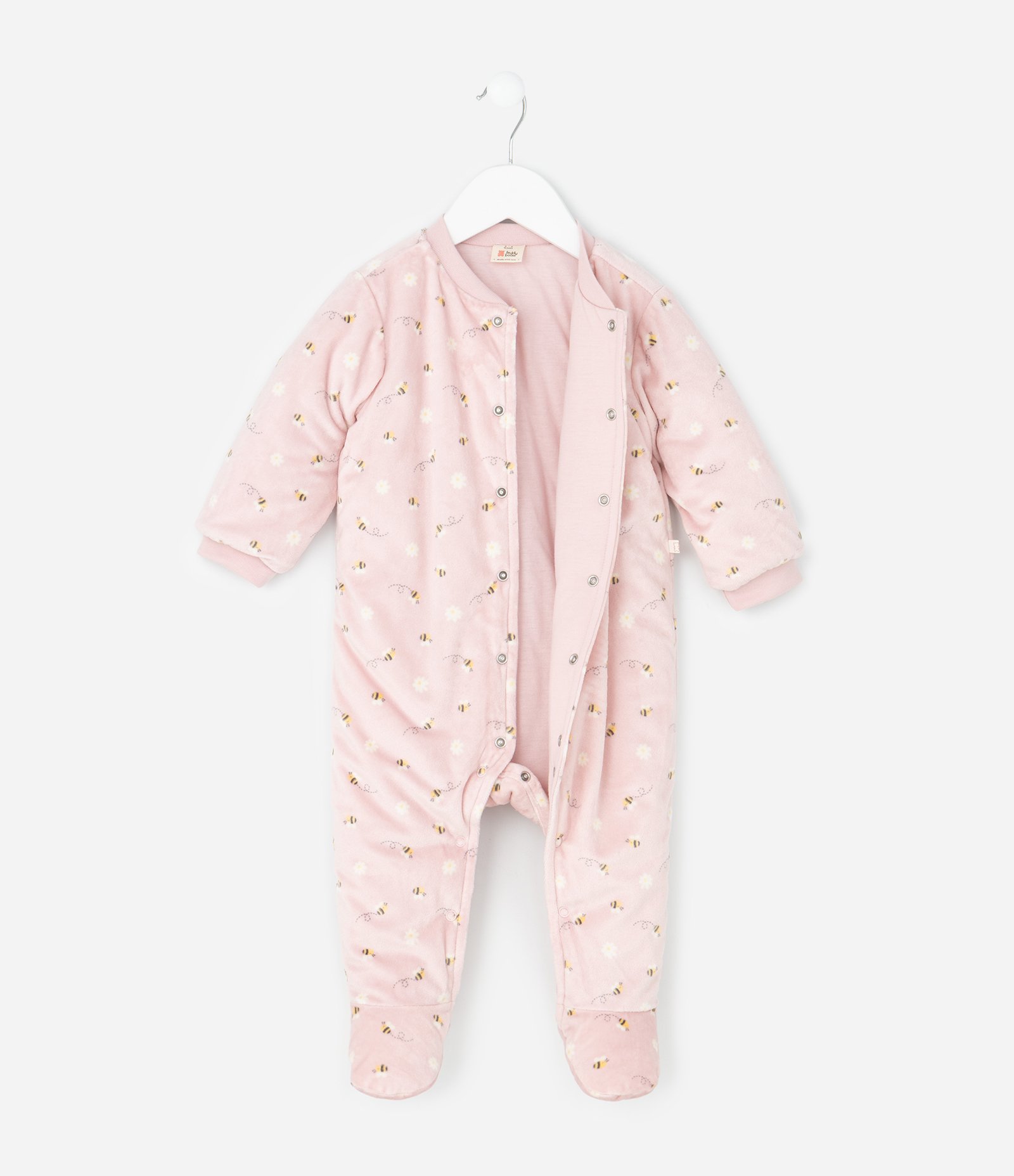 Macacão Infantil em Plush Forrado - Tam RN a 18 Meses Rosa 2