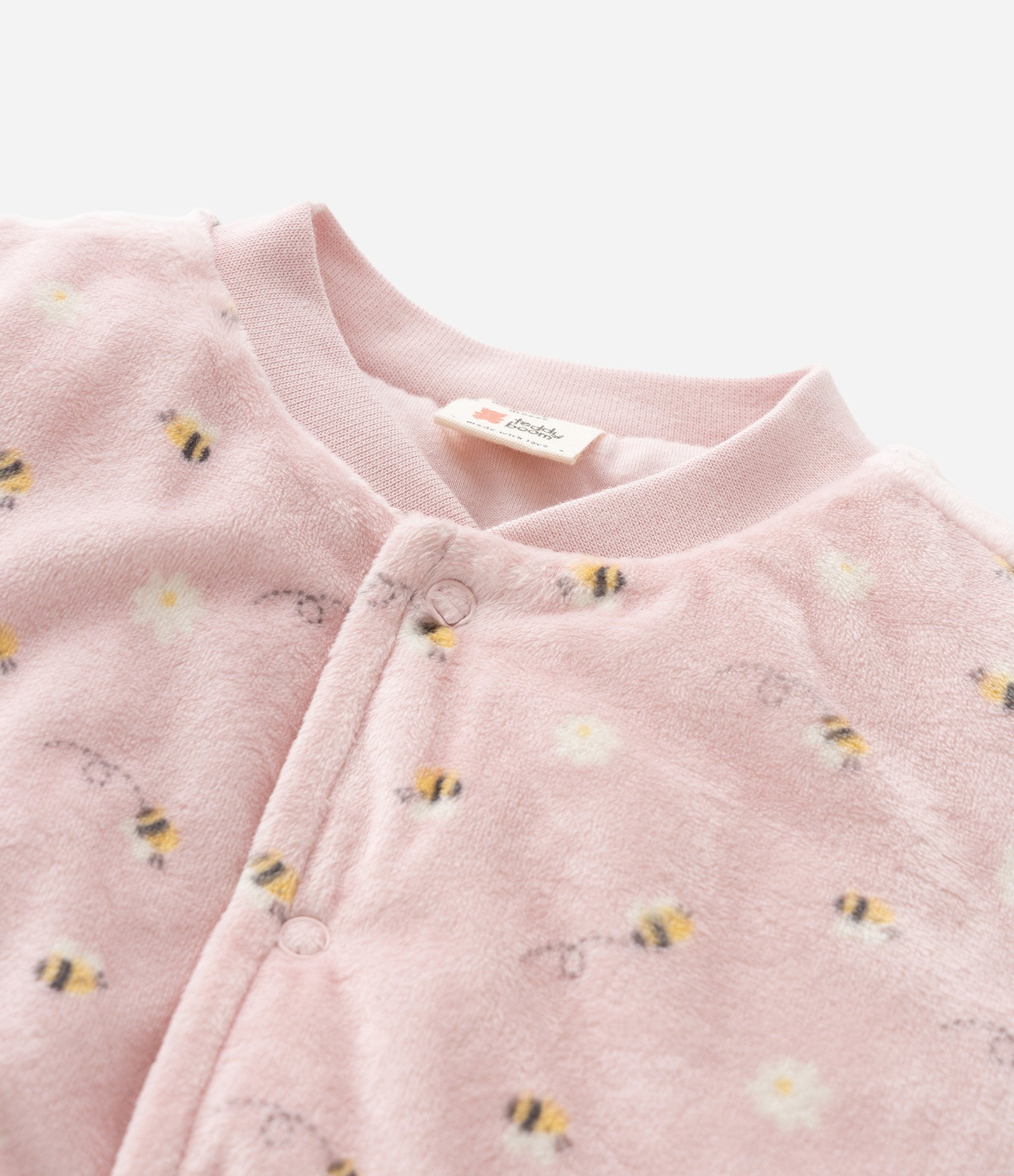 Macacão Infantil em Plush Forrado - Tam RN a 18 Meses Rosa 5