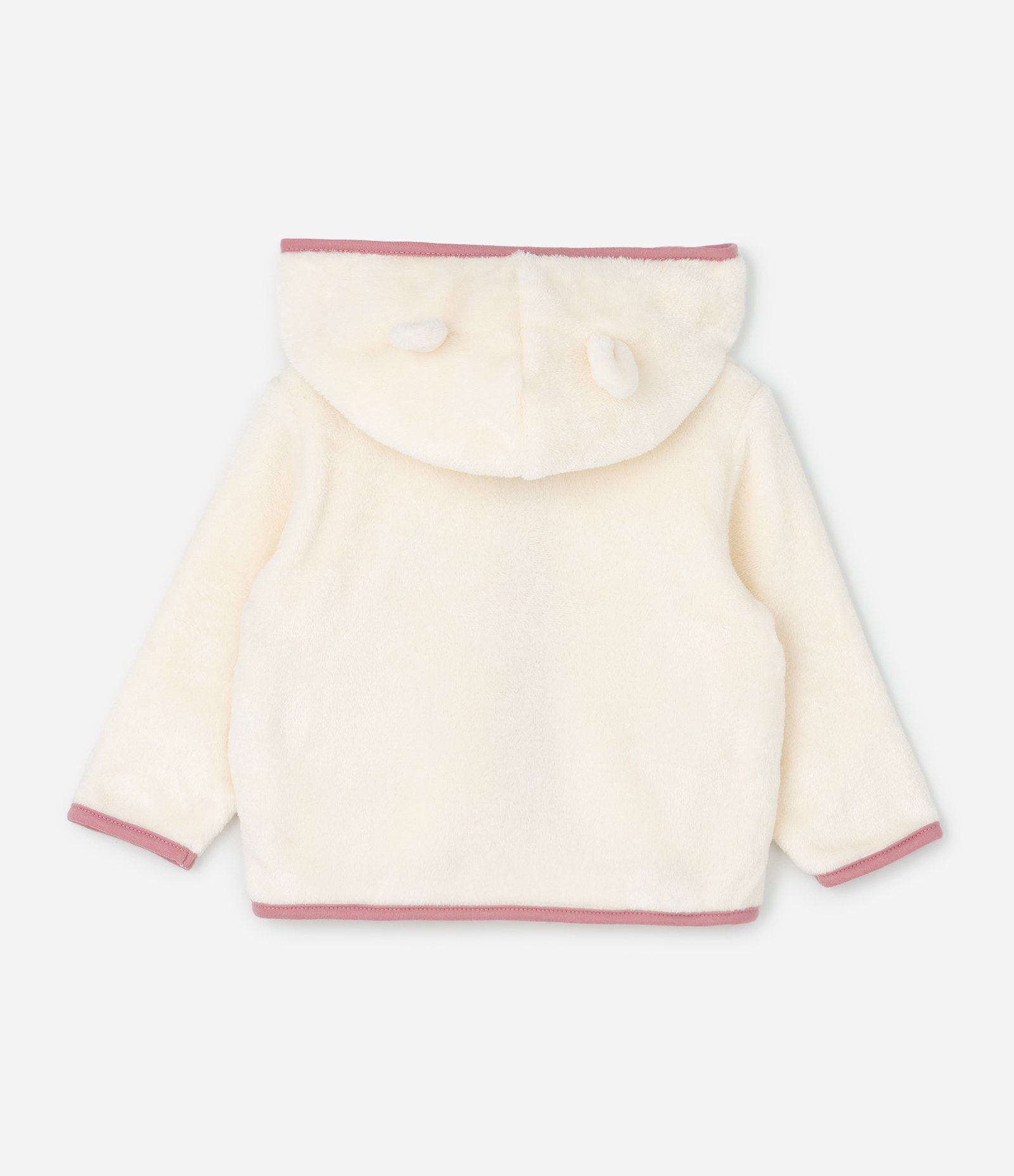 Conjunto Infantil com Ursinho Bordado – Tam 0 a 18 Meses Off White/Rosa 3