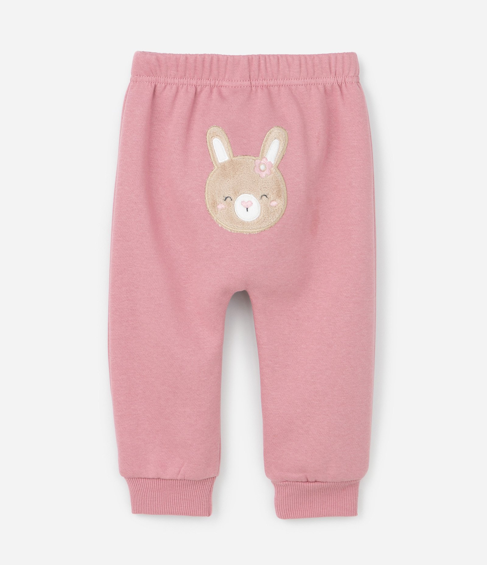 Conjunto Infantil com Ursinho Bordado – Tam 0 a 18 Meses Off White/Rosa 5