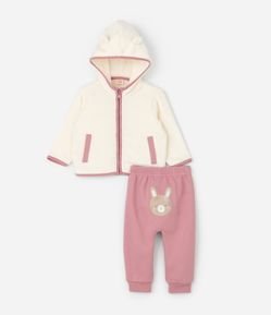 Conjunto Infantil com Ursinho Bordado – Tam 0 a 18 Meses