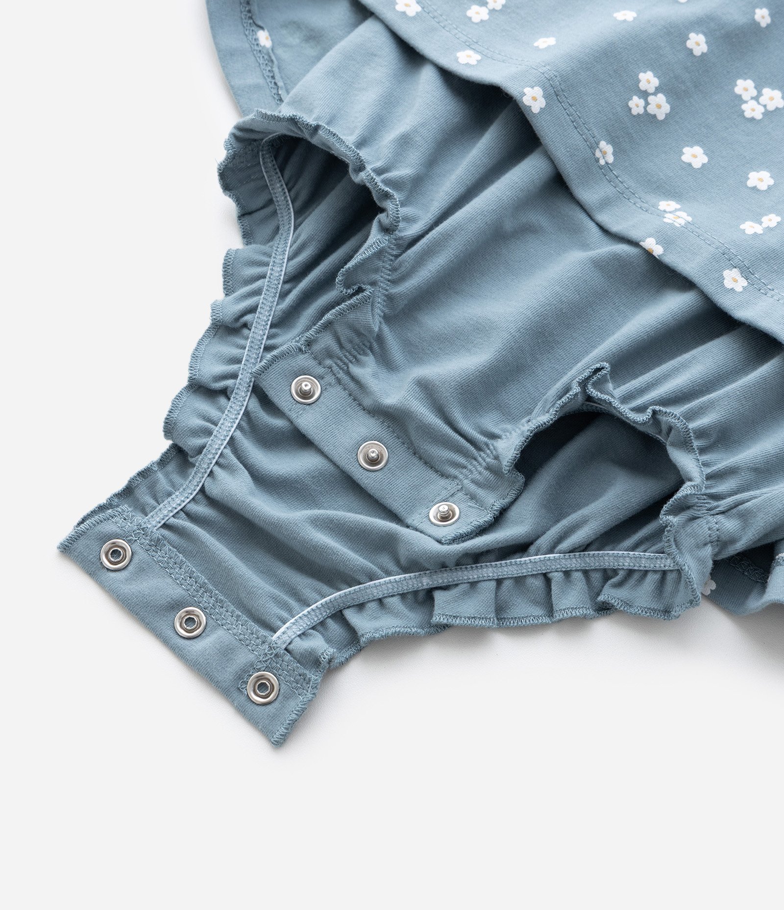 Vestido Body Infantil com Estampa Poá e Bordado Coelhinho – Tam 0 a 18 Meses Azul 7