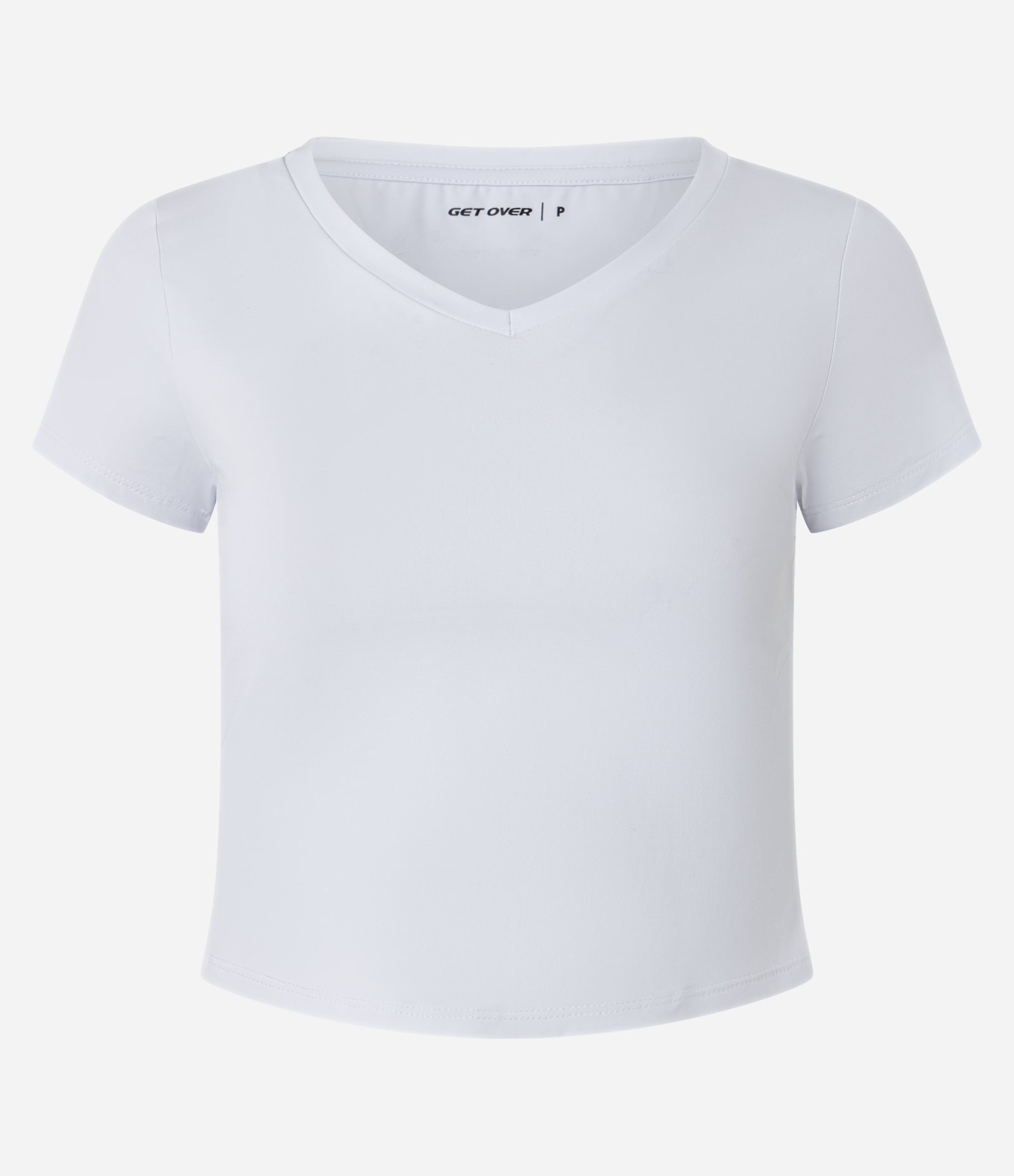 Camiseta Cropped Esportiva em Microfibra Bright White 1