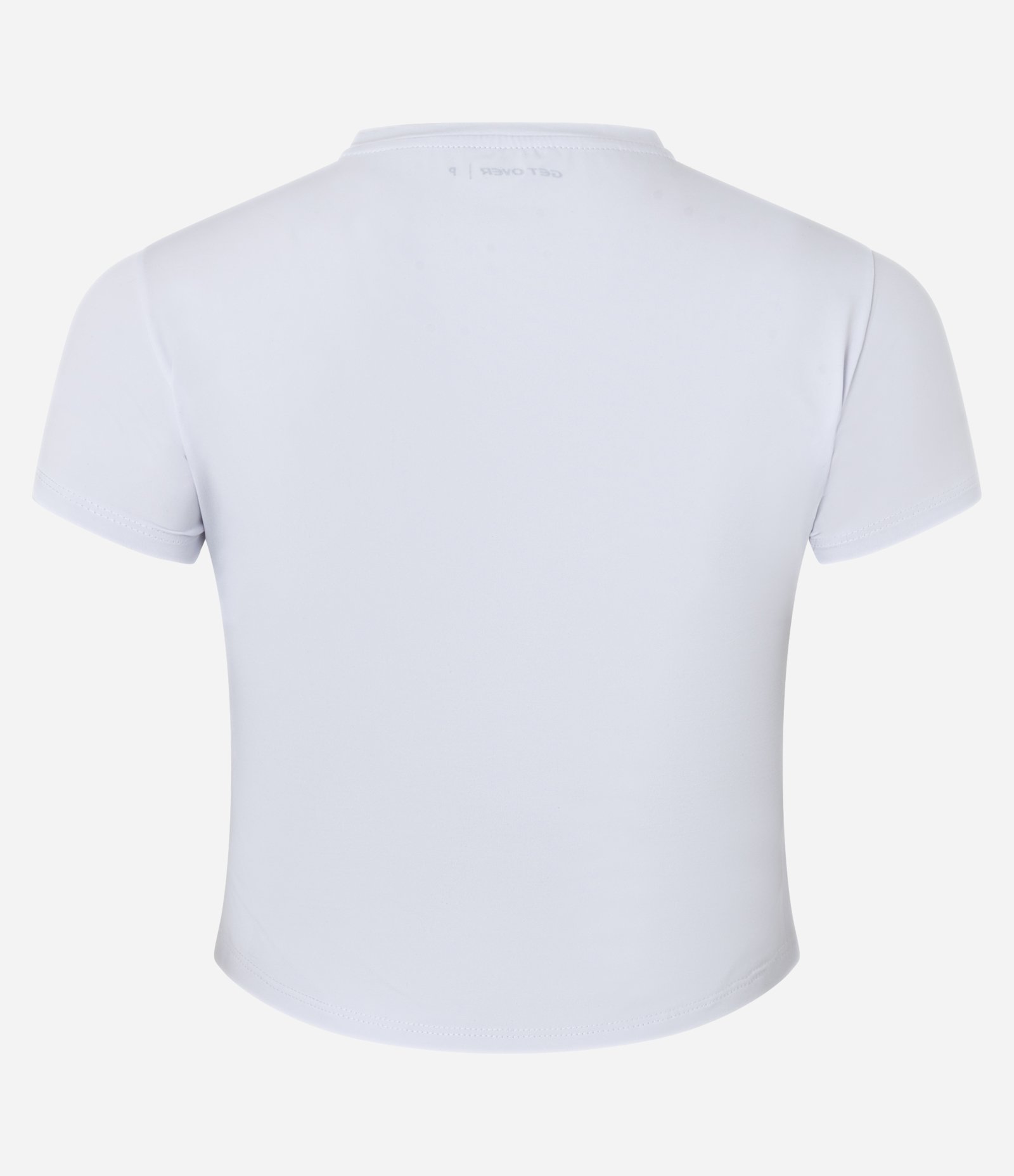 Camiseta Cropped Esportiva em Microfibra Bright White 2