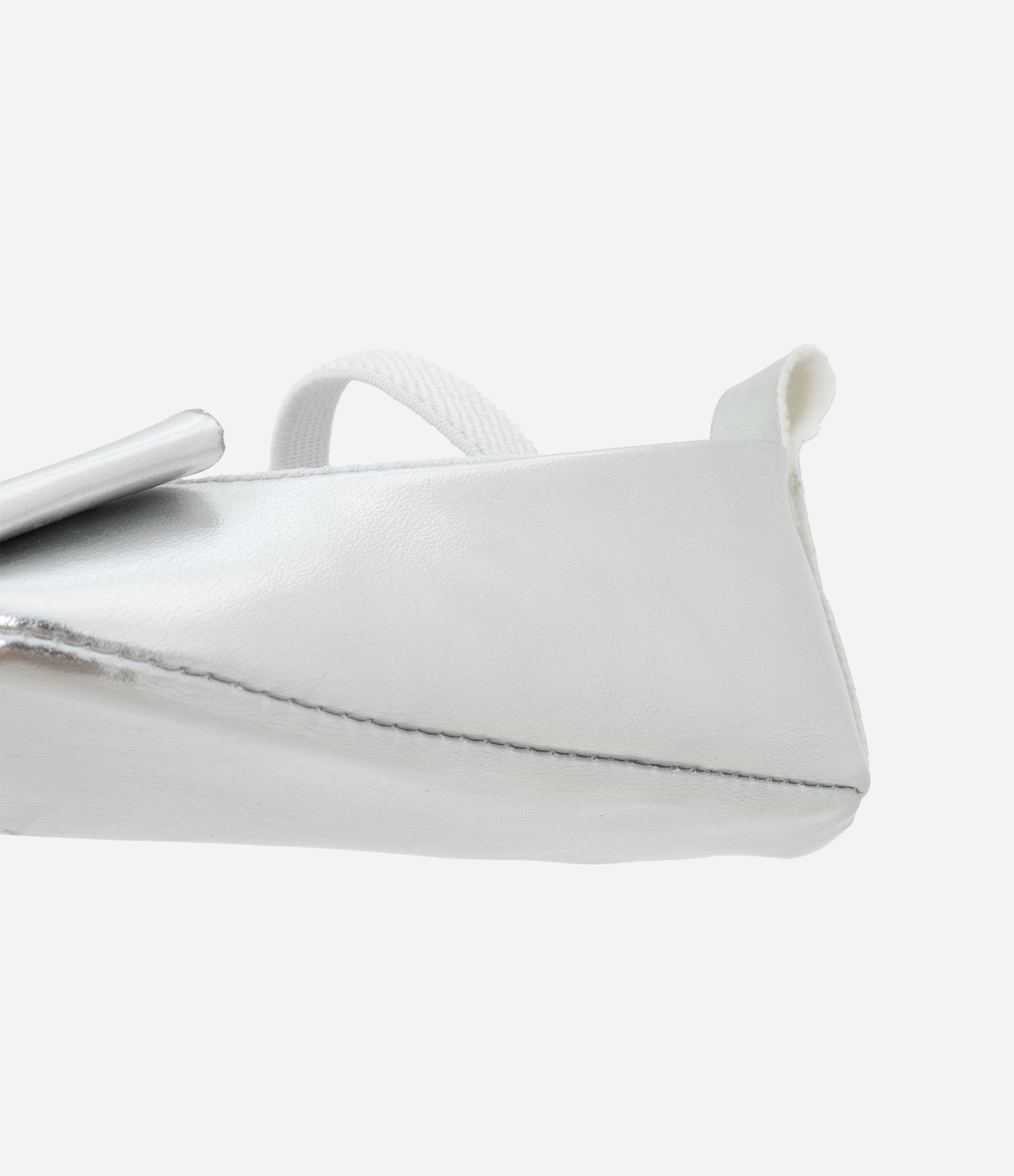 Sapatilha Infantil Envernizada com Laço - Tam 15 a 19 Prata 3