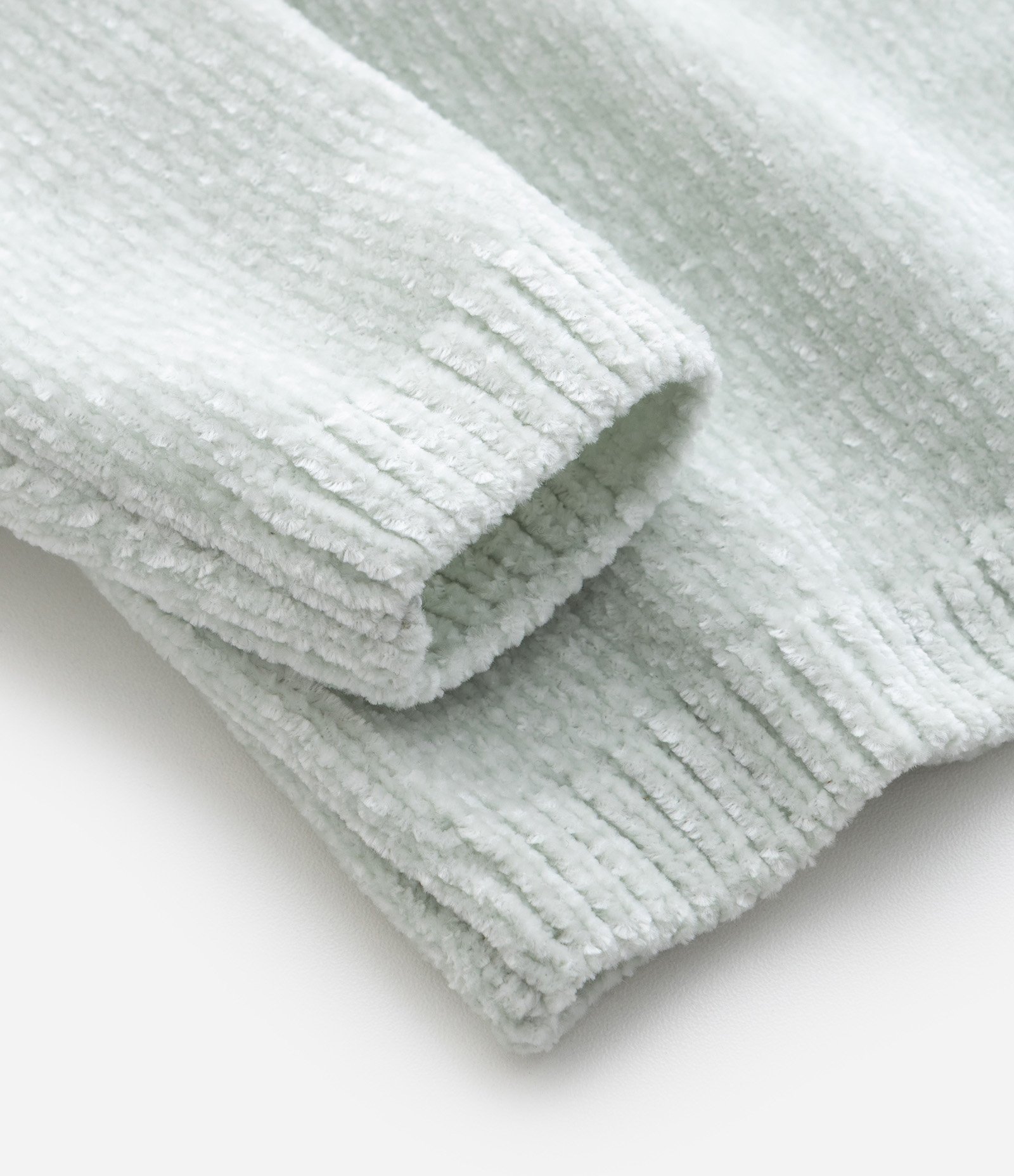 Sueter Infantil em Chenille com Jacquard de Gatinho – Tam 0 a 18 Meses Verde Menta 4