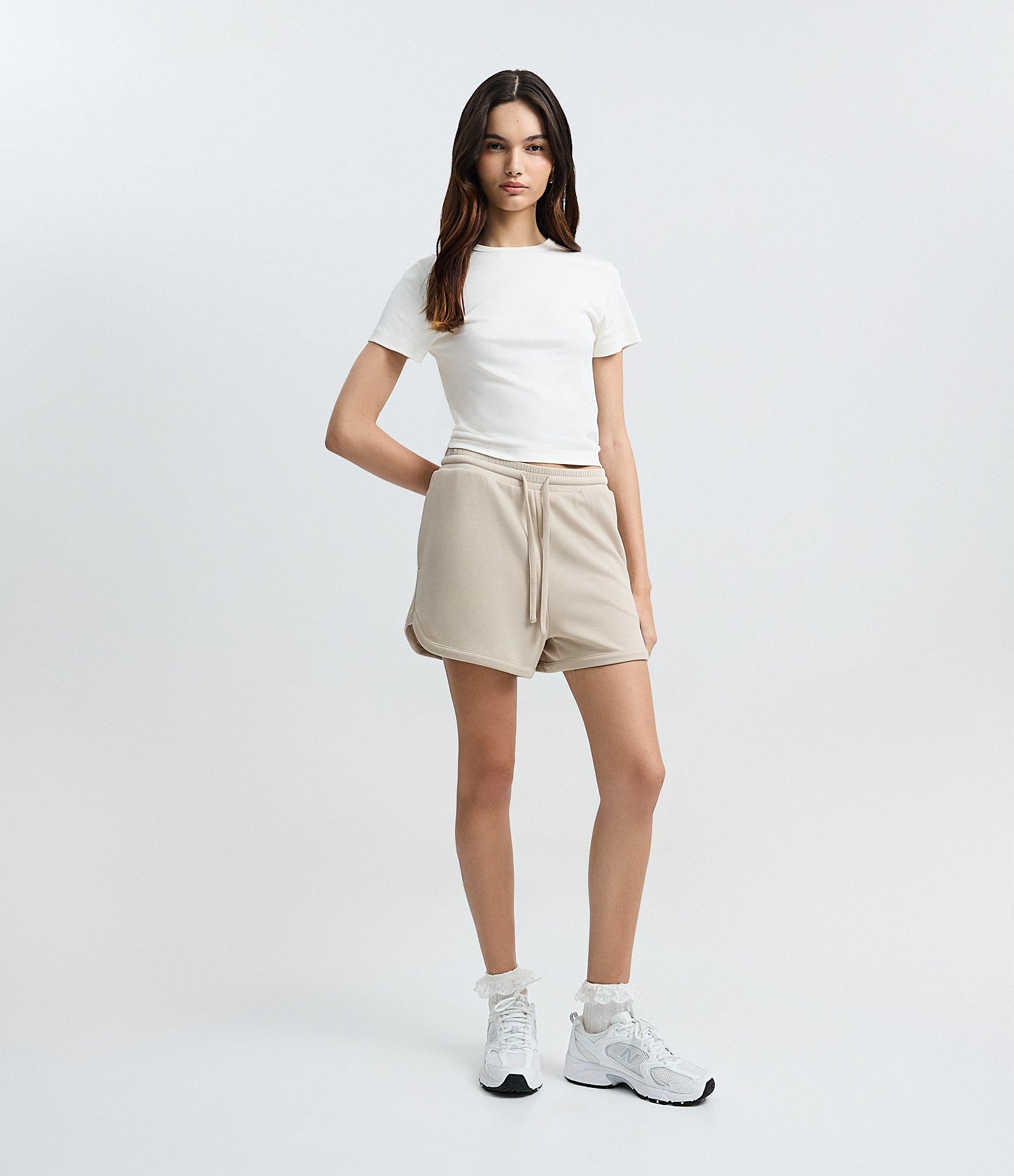 Blusa Cropped em Algodão Peruano Interlock Branco 3