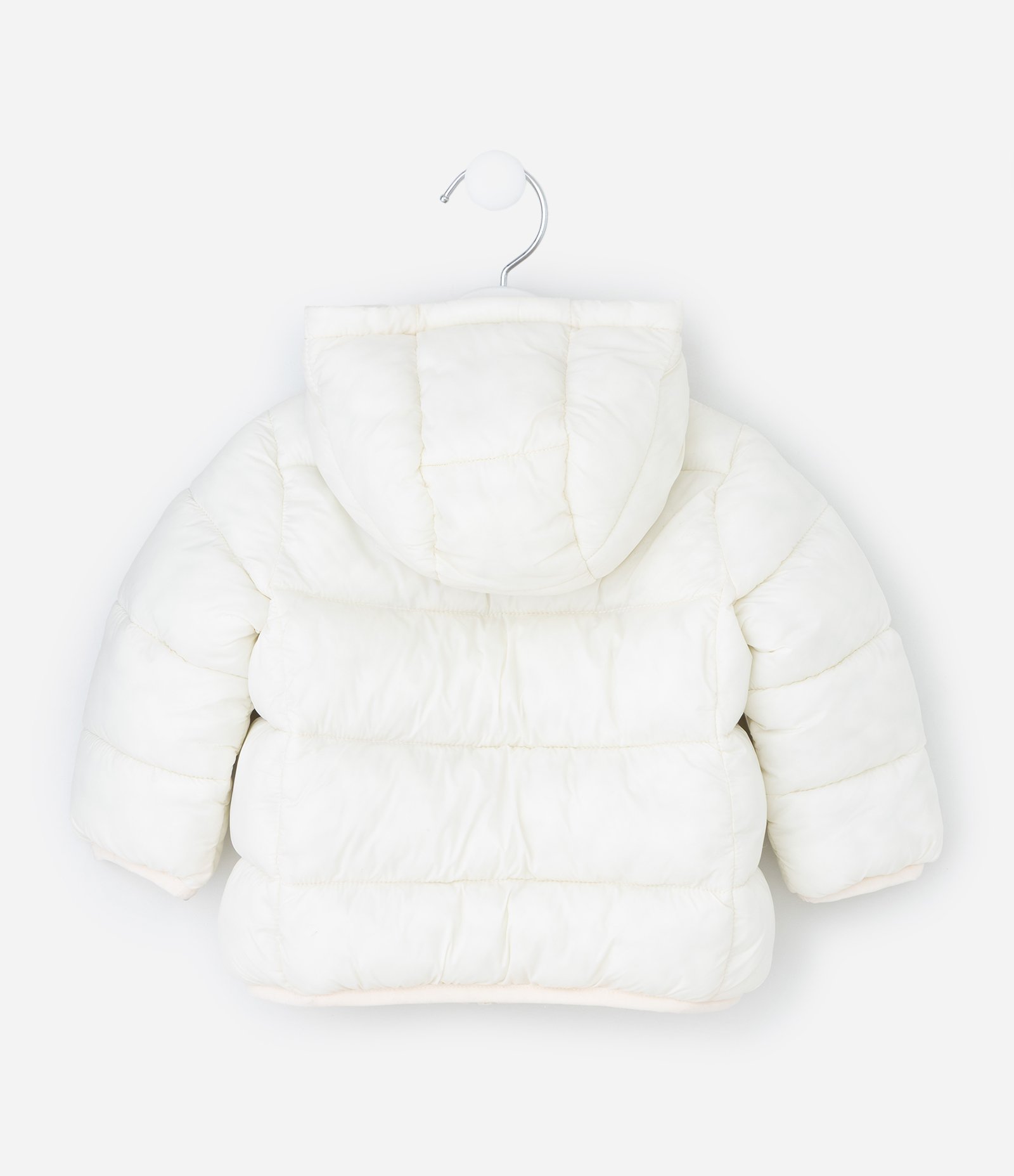 Jaqueta Infantil Acolchoada com Capuz – Tam 0 a 18 Meses Off White 2