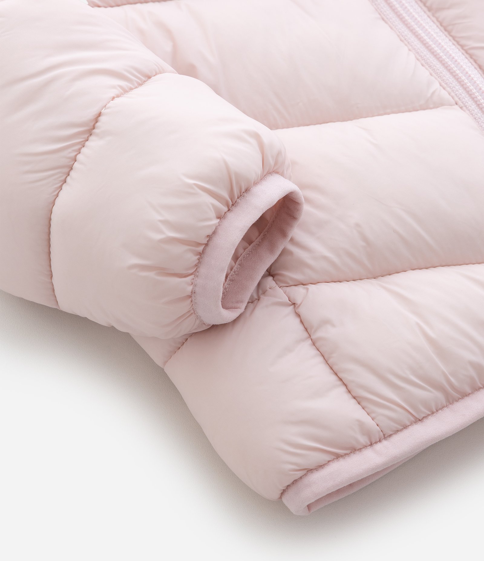 Jaqueta Infantil Acolchoada com Capuz – Tam 0 a 18 Meses Rosa Claro 4