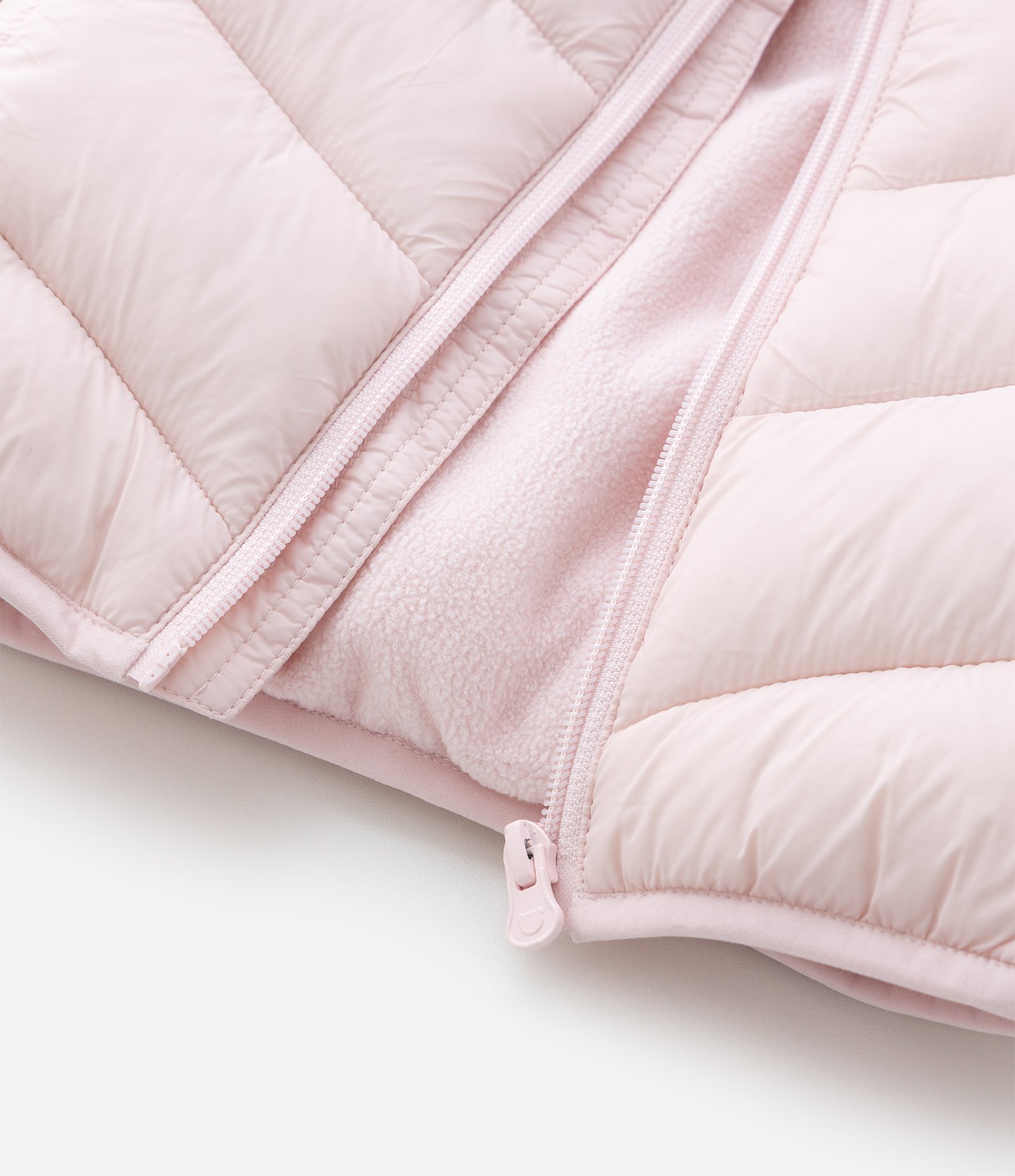 Jaqueta Infantil Acolchoada com Capuz – Tam 0 a 18 Meses Rosa Claro 5