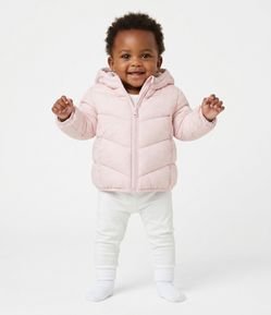 Jaqueta Infantil Acolchoada com Capuz – Tam 0 a 18 Meses