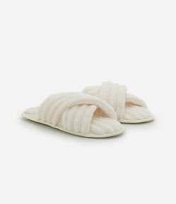 Pantufa Chinelo com Tiras Transpassadas