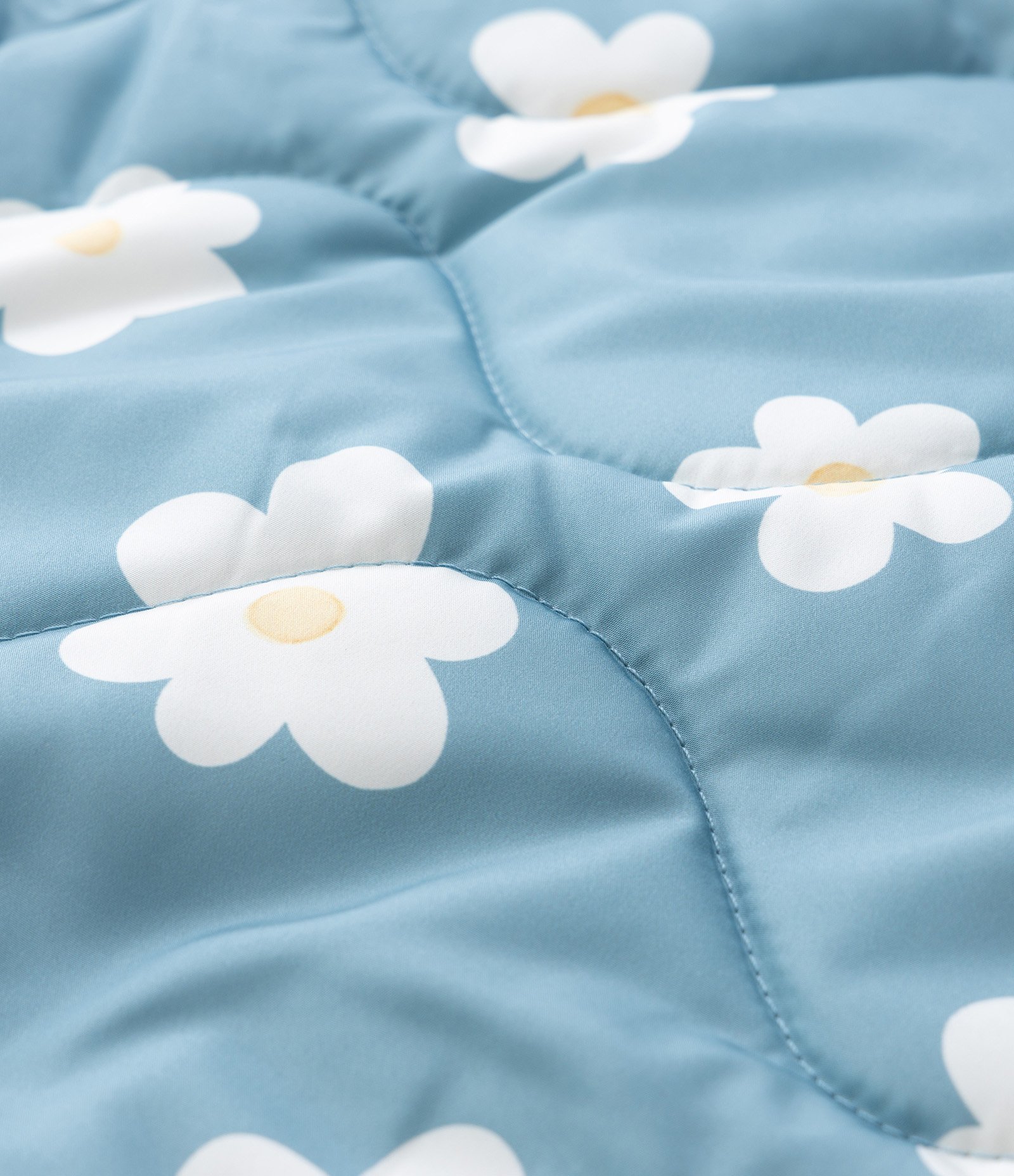 Jaqueta Infantil com Estampa Floral e Forro com Felpa – Tam 0 a 18 Meses Azul Claro 4