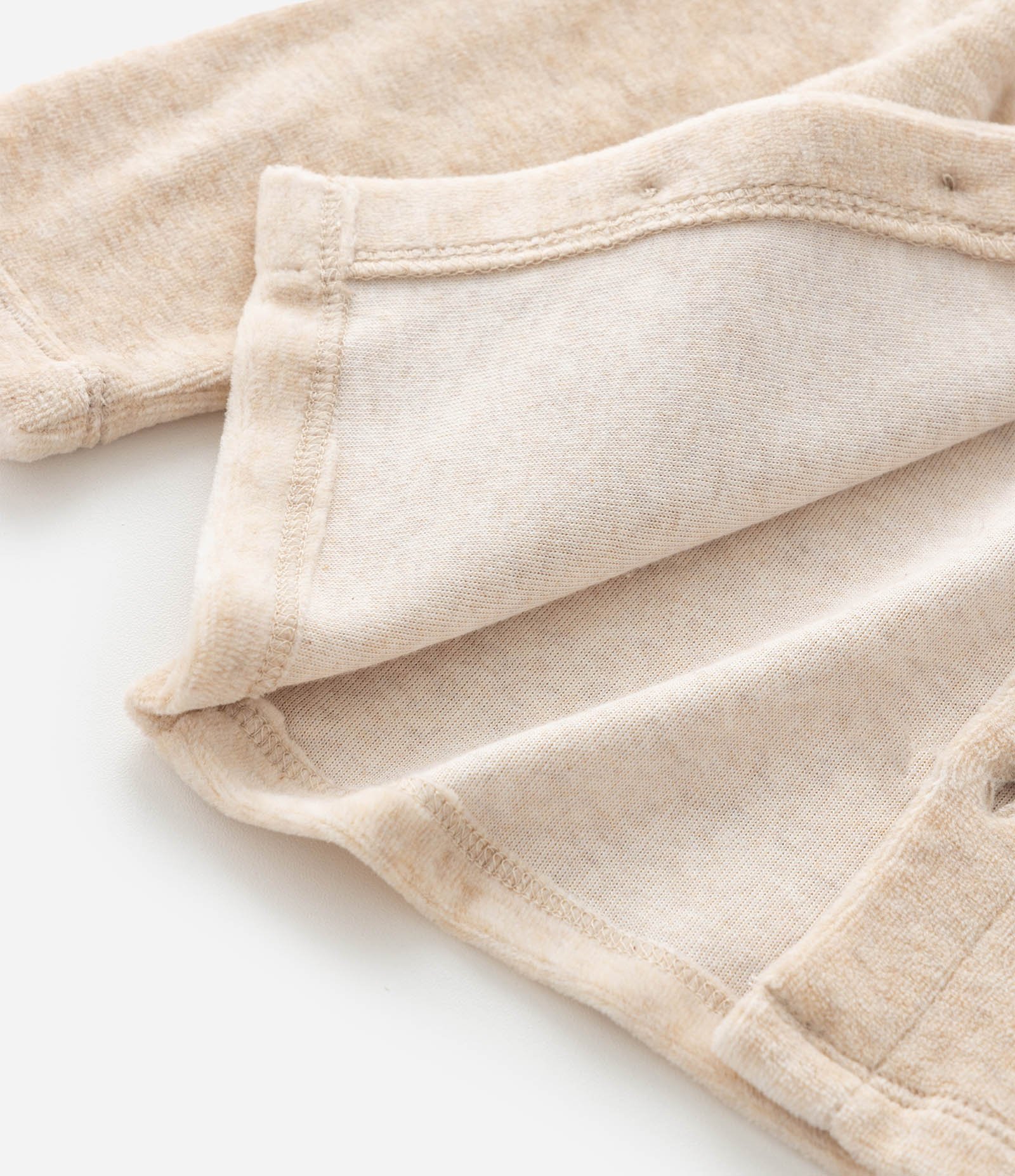 Conjunto Infantil Com Botões E Calça – Tam 0 a 18 Meses Bege Claro 8