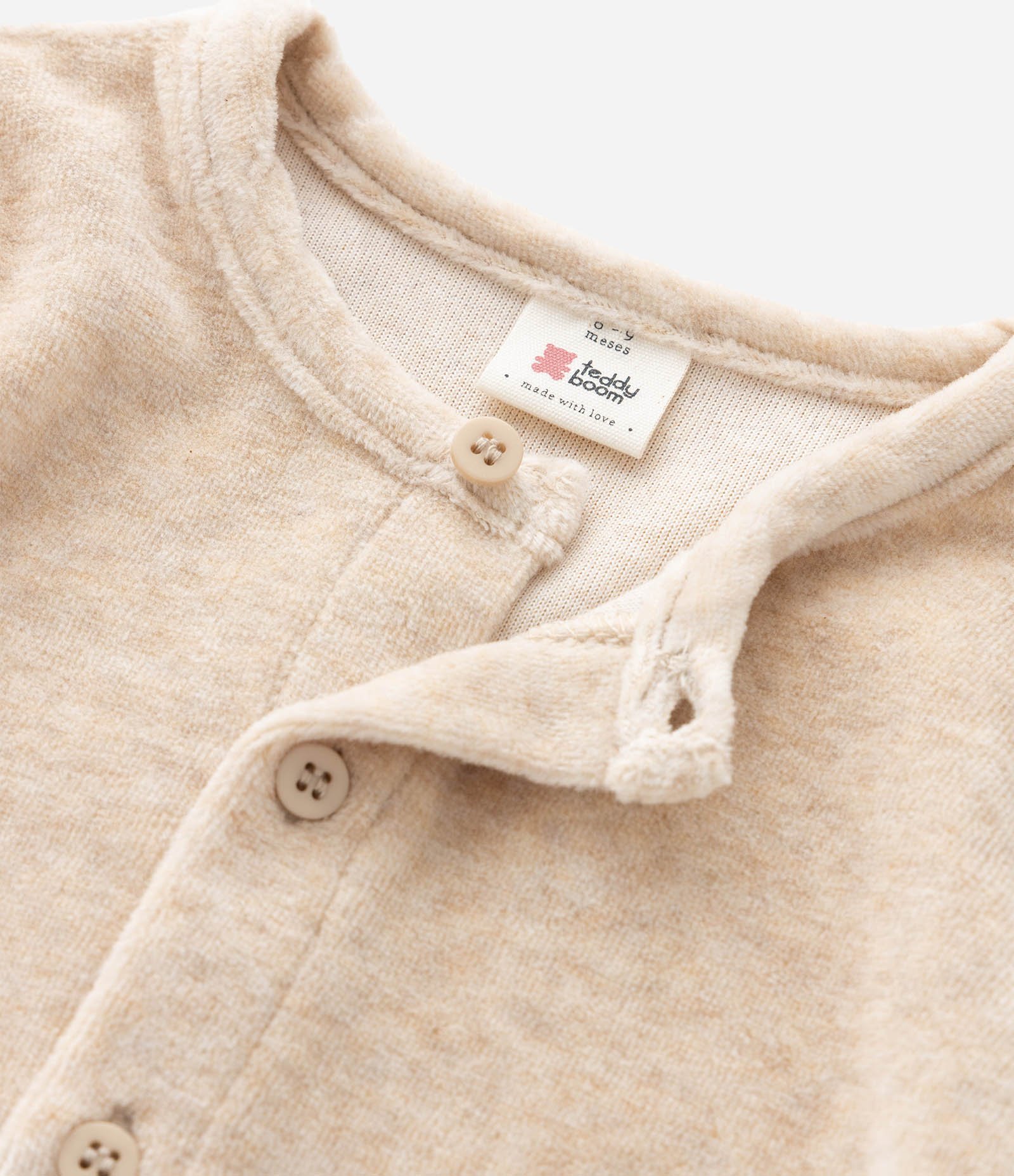 Conjunto Infantil Com Botões E Calça – Tam 0 a 18 Meses Bege Claro 10