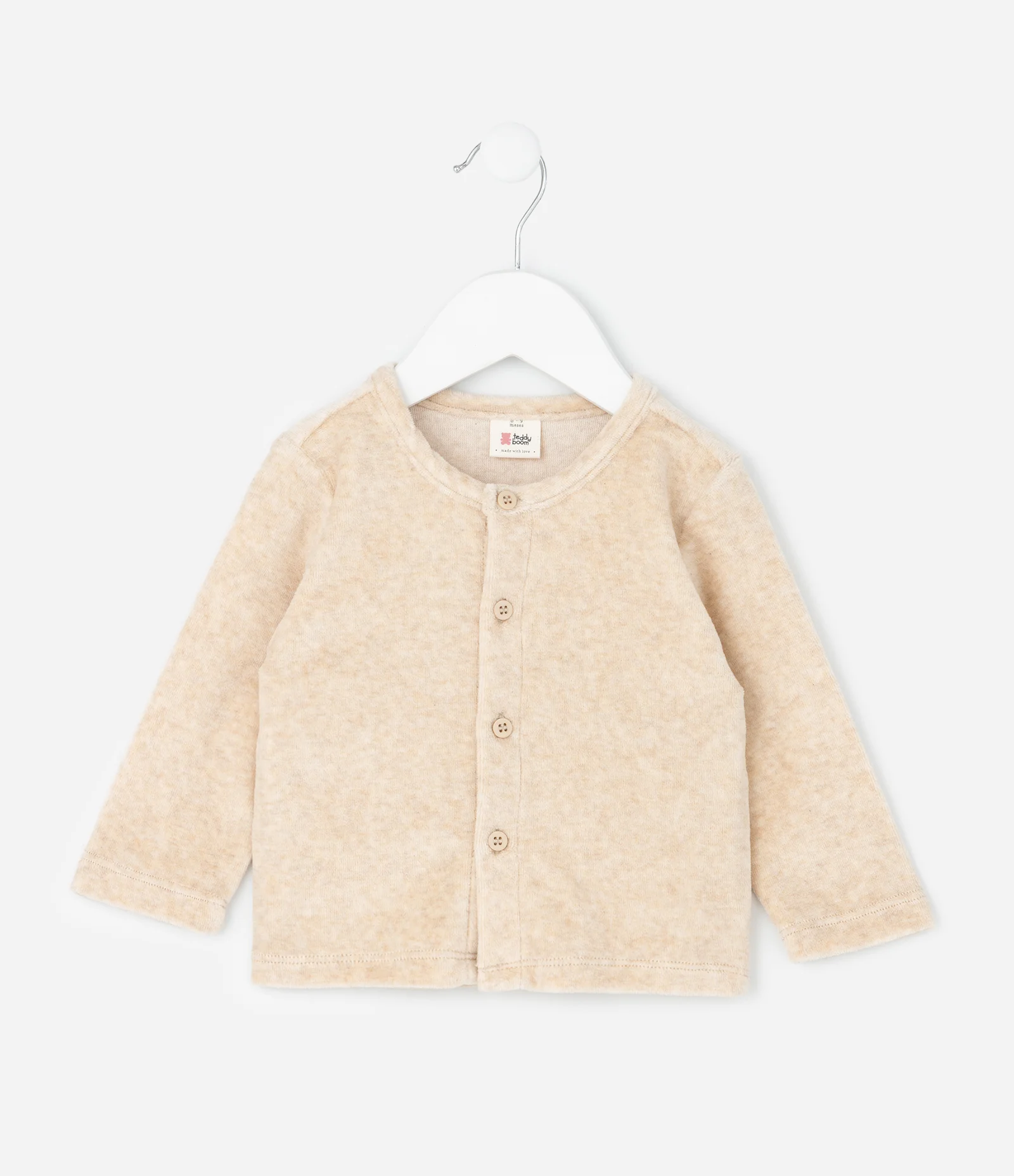 Conjunto Infantil Com Botões E Calça – Tam 0 a 18 Meses Bege Claro 2