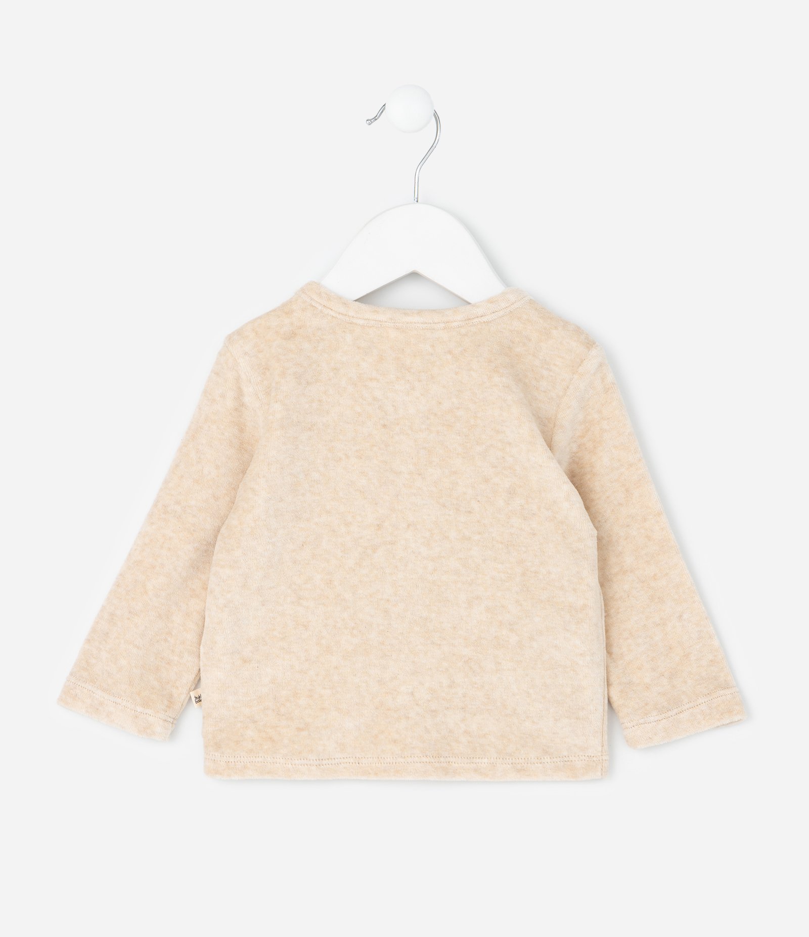 Conjunto Infantil Com Botões E Calça – Tam 0 a 18 Meses Bege Claro 3