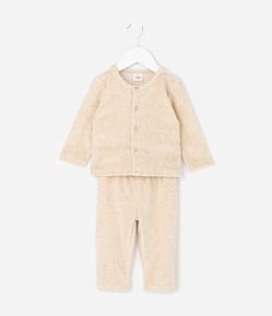 Conjunto Infantil Com Botões E Calça – Tam 0 a 18 Meses