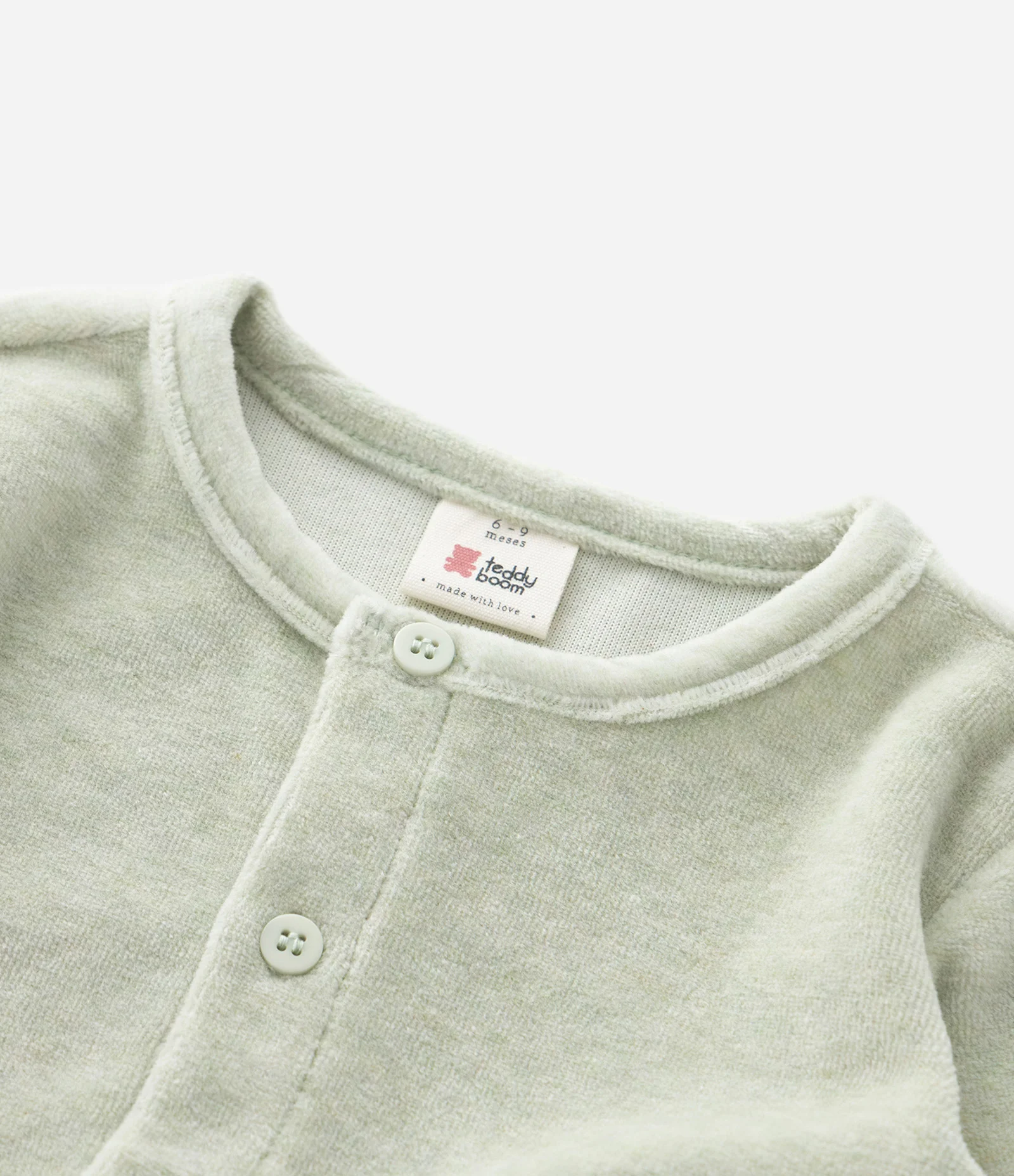 Conjunto Infantil Com Botões E Calça – Tam 0 a 18 Meses Verde Claro 9