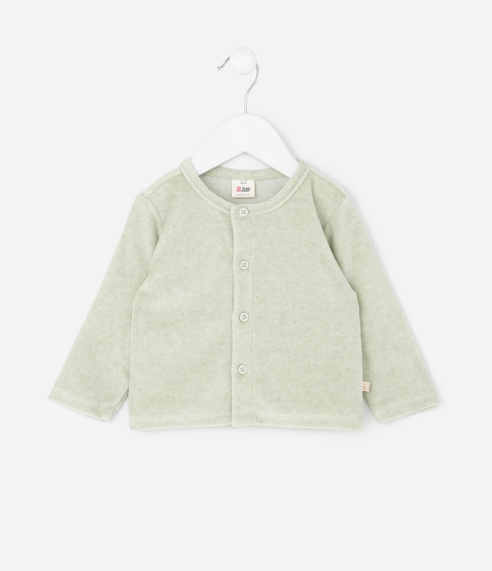 Conjunto Infantil Com Botões E Calça – Tam 0 a 18 Meses Verde Claro 2