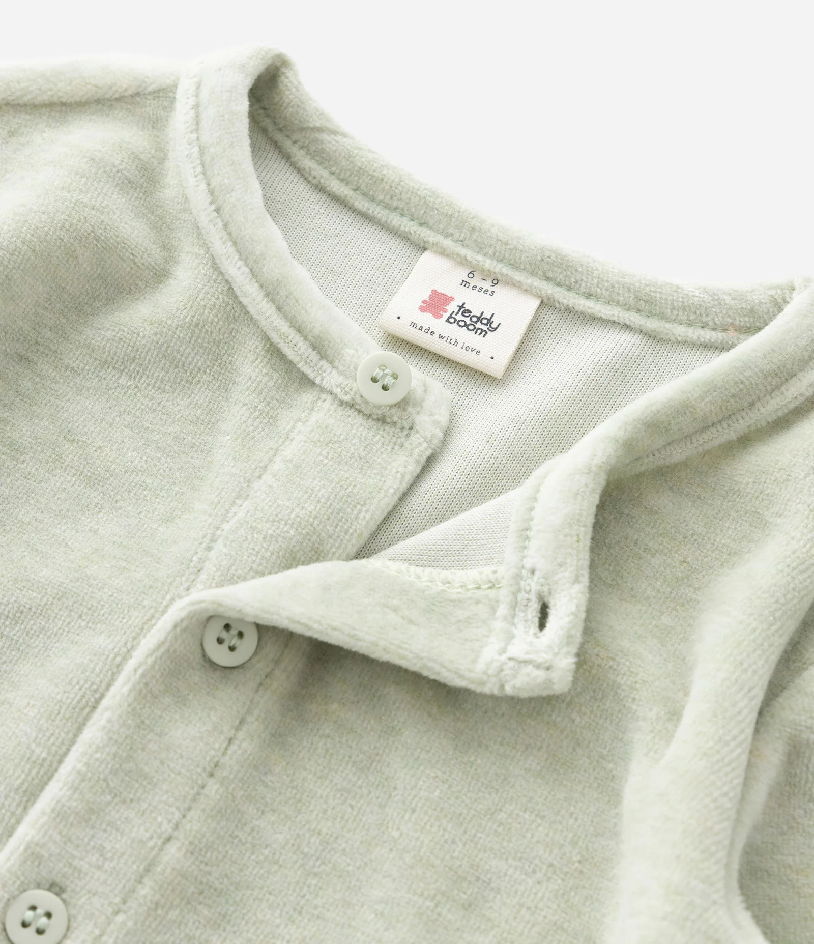 Conjunto Infantil Com Botões E Calça – Tam 0 a 18 Meses Verde Claro 7