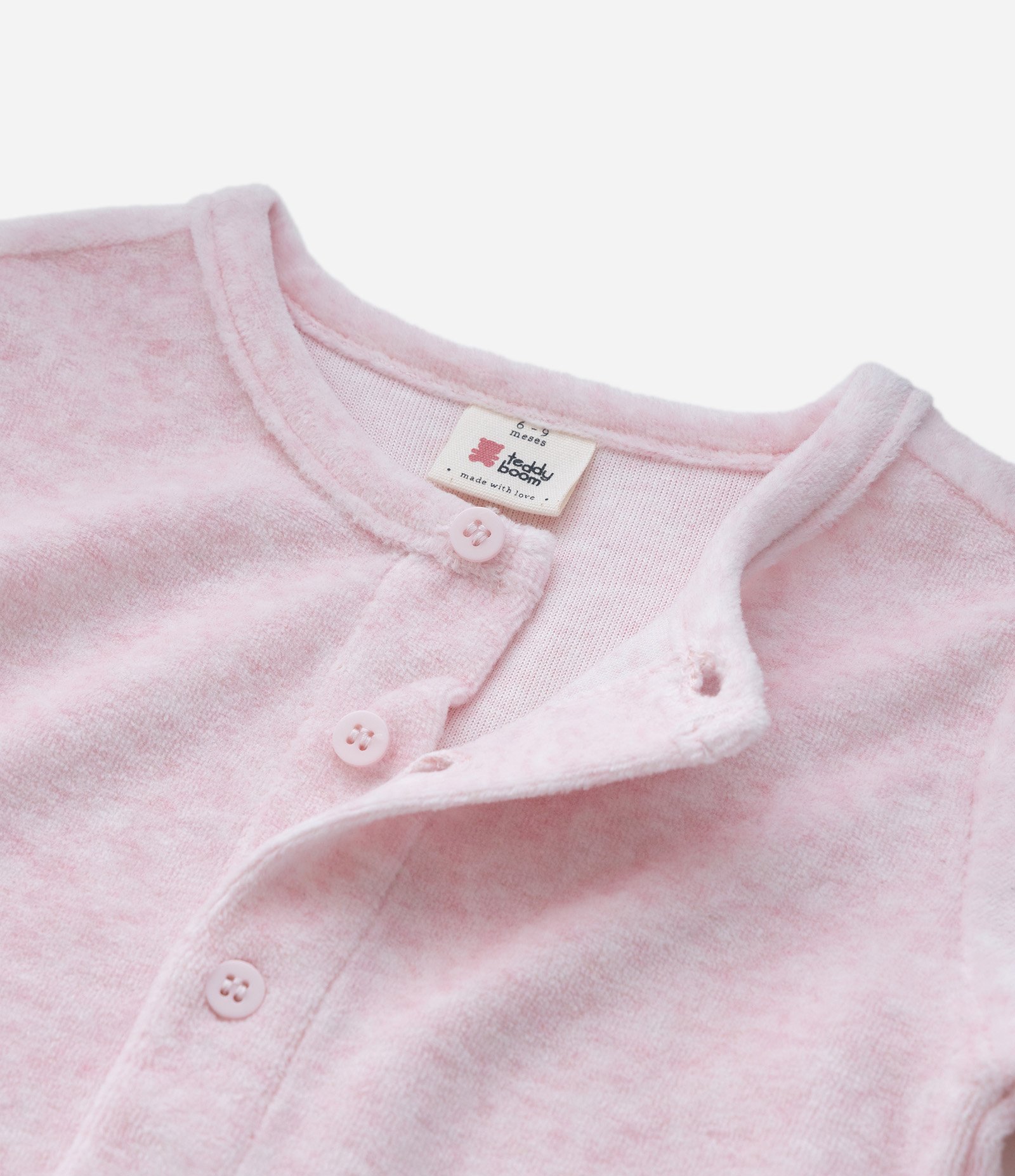 Conjunto Infantil Com Botões E Calça – Tam 0 a 18 Meses Rosa Claro 9