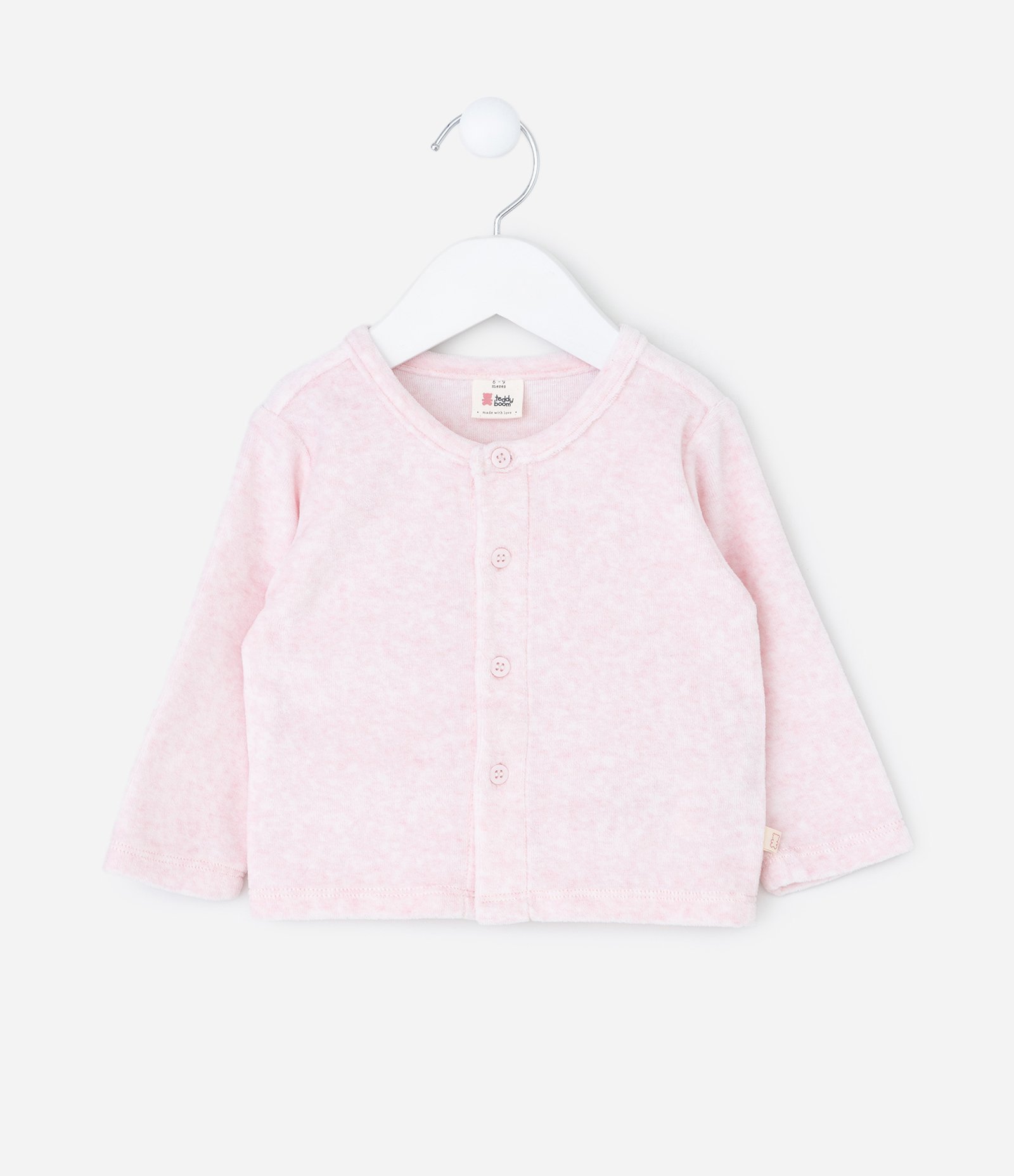 Conjunto Infantil Com Botões E Calça – Tam 0 a 18 Meses Rosa Claro 2