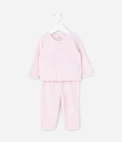 Conjunto Infantil Com Botões E Calça – Tam 0 a 18 Meses