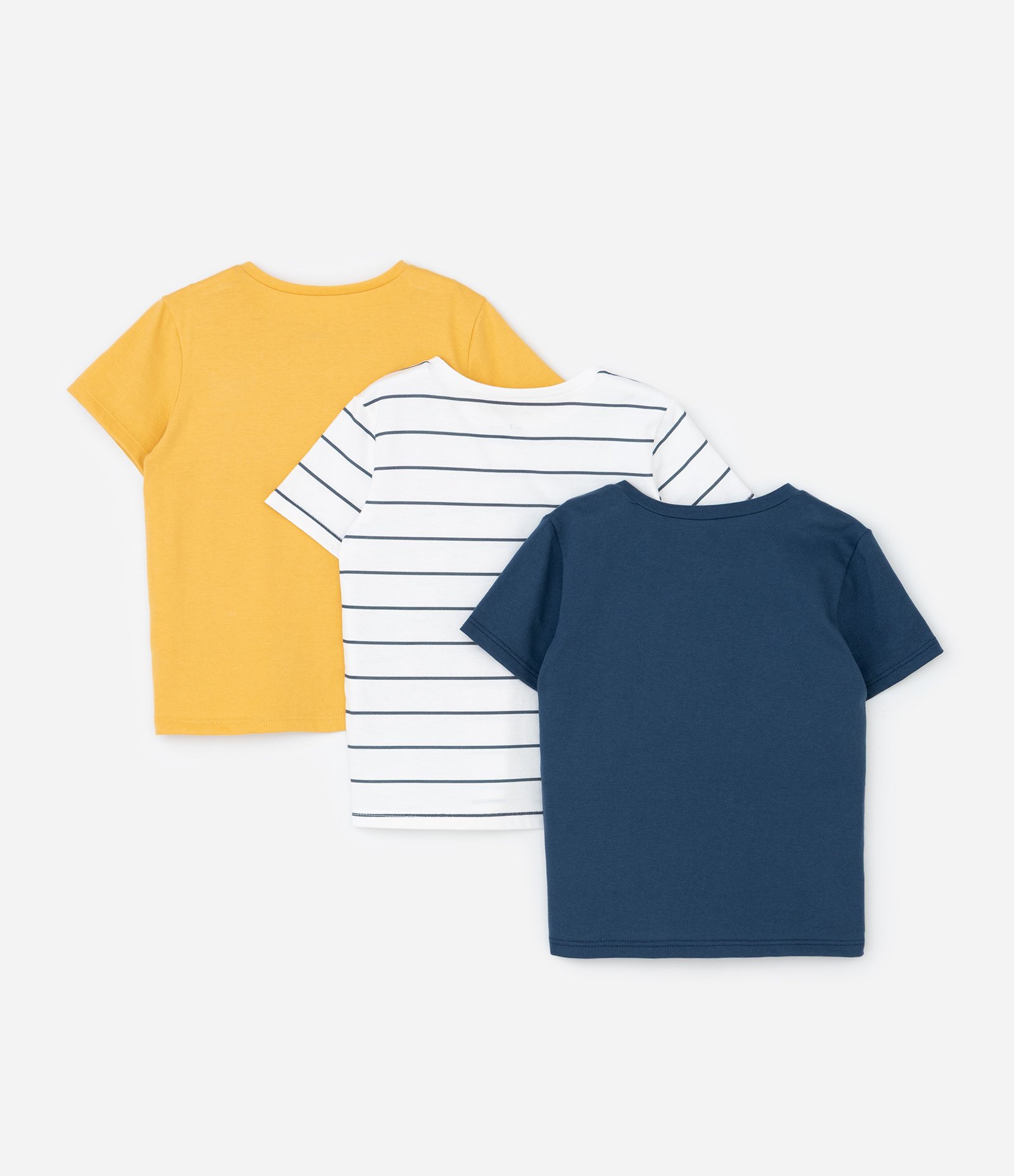 Kit 03 Camisetas Infantis com Lettering Champion Team - Tam 1 a 6 Anos Azul/Branco 2