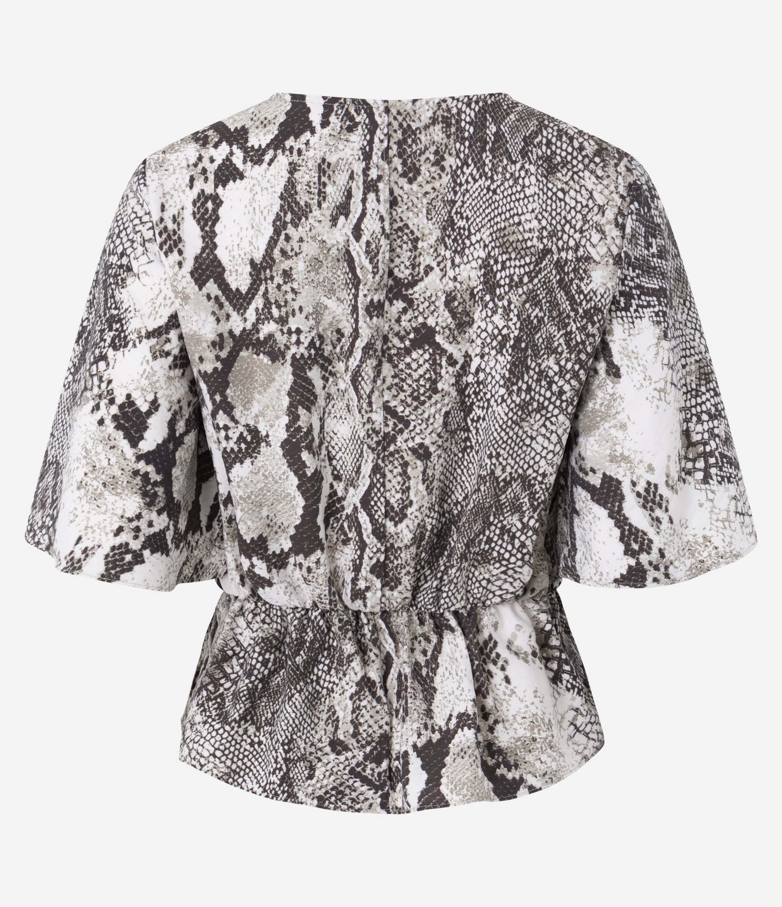 Blusa em Crepe com Cintura Franzida e Estampa Serpente Multicores 6