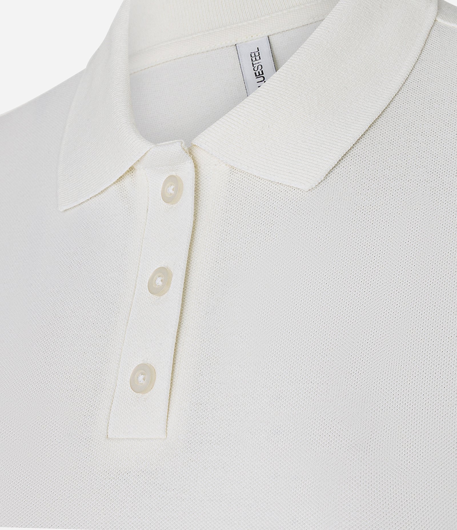 Blusa Polo em Algodão com Manga Curta Branco 2